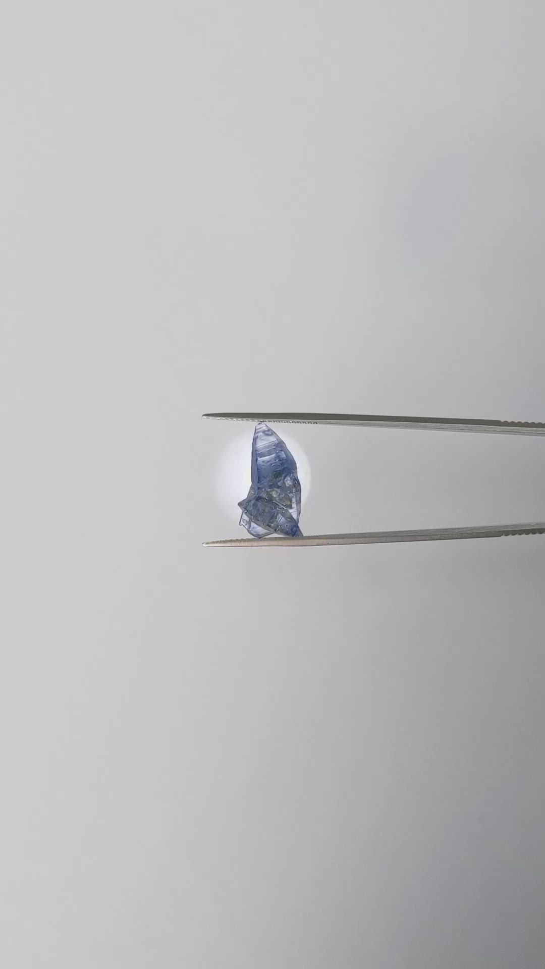 7.93 Ct. Blue Sapphire Crystal from Ceylon (Sri Lanka) Size Video