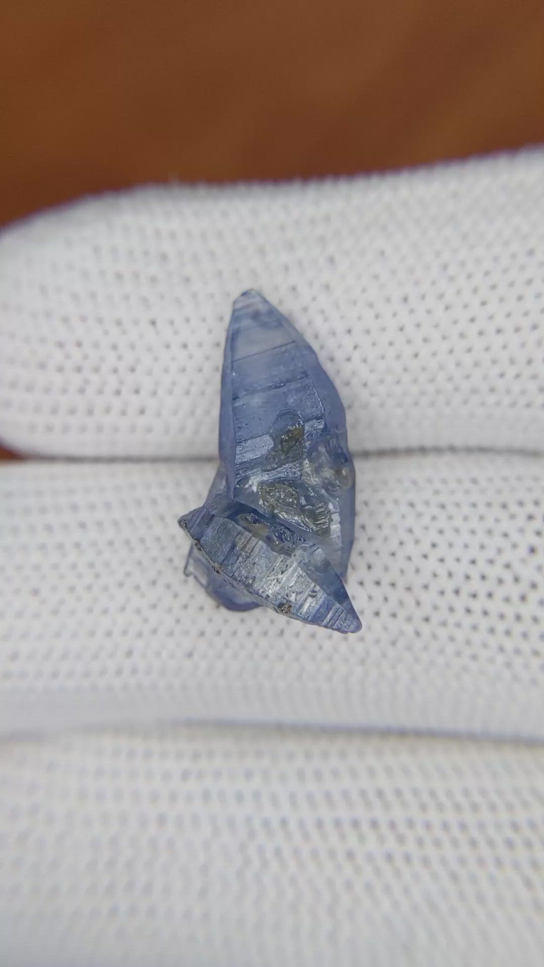 7.93 Ct. Blue Sapphire Crystal from Ceylon (Sri Lanka) Size Video