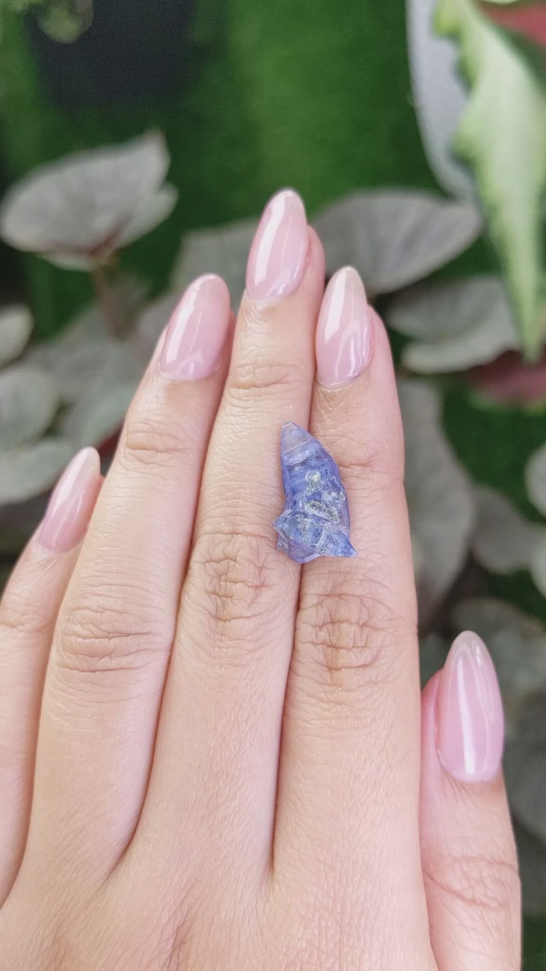 7.93 Ct. Blue Sapphire Crystal from Ceylon (Sri Lanka) Size Video