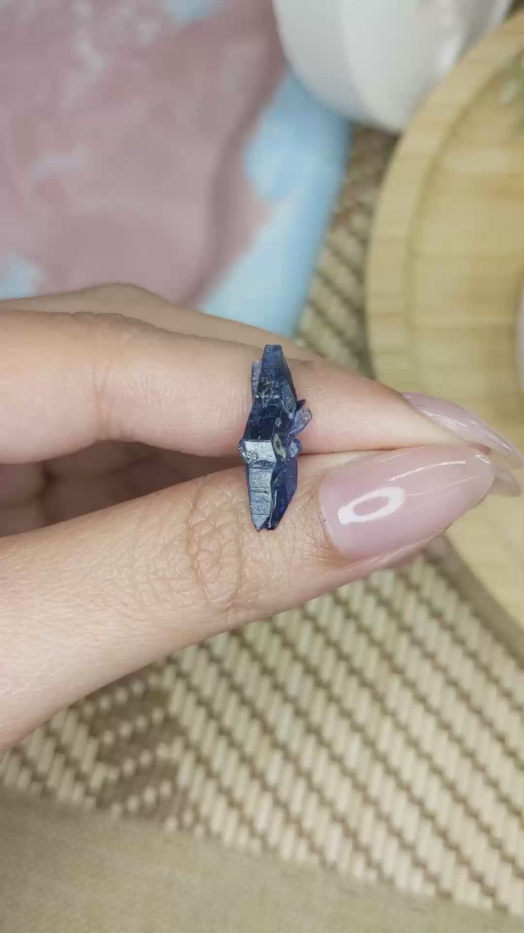 4.56 Ct. Blue Sapphire Crystal from Ceylon (Sri Lanka) Size Video