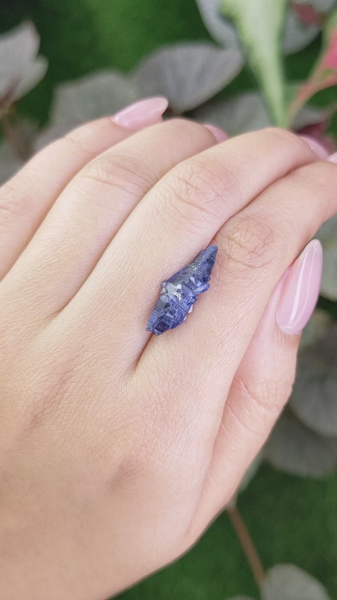 4.56 Ct. Blue Sapphire Crystal from Ceylon (Sri Lanka) Size Video