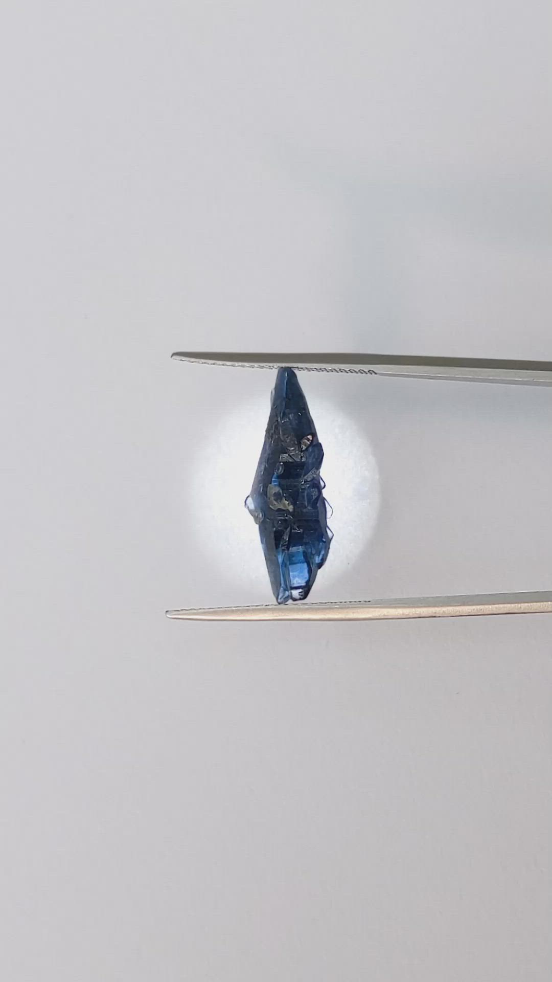 4.56 Ct. Blue Sapphire Crystal from Ceylon (Sri Lanka) Size Video