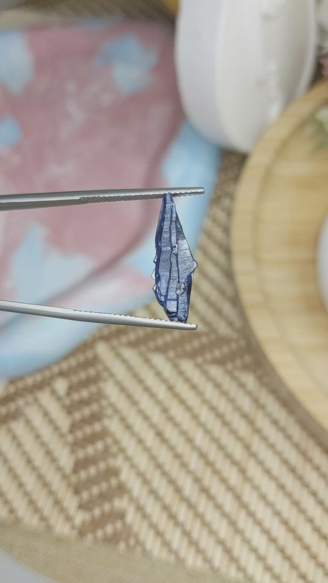 4.56 Ct. Blue Sapphire Crystal from Ceylon (Sri Lanka) Size Video