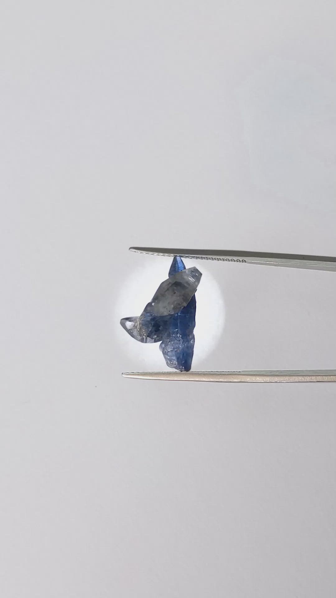 8.54 Ct. Blue Sapphire Crystal from Ceylon (Sri Lanka) Size Video