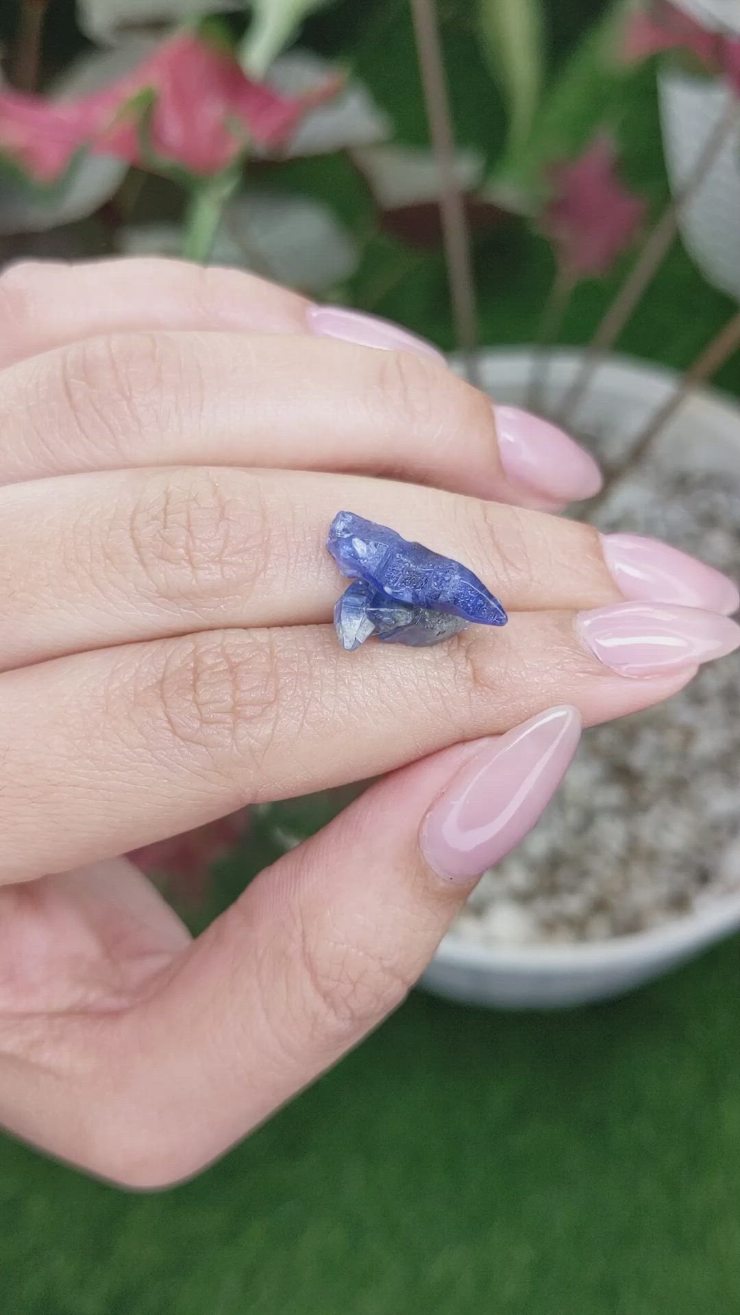 8.54 Ct. Blue Sapphire Crystal from Ceylon (Sri Lanka) Size Video
