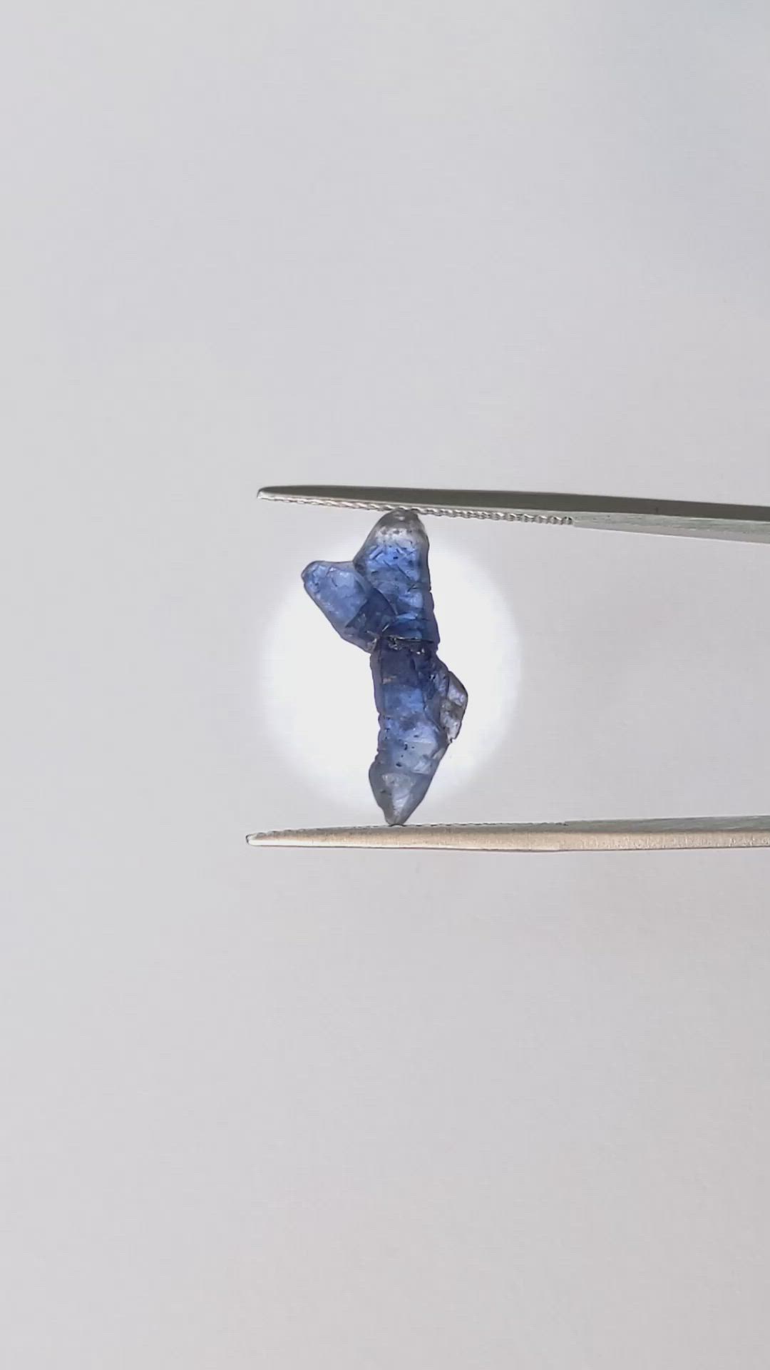 3.38 Ct. Blue Sapphire Crystal from Ceylon (Sri Lanka) Size Video