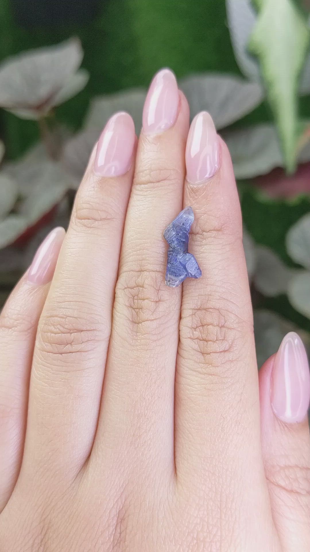 3.38 Ct. Blue Sapphire Crystal from Ceylon (Sri Lanka) Size Video
