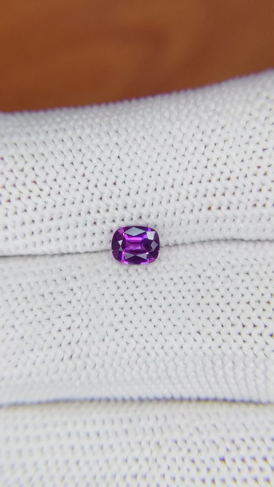 0.44 Ct. Pinkish Purple Sapphire from Ceylon (Sri Lanka) Size Video