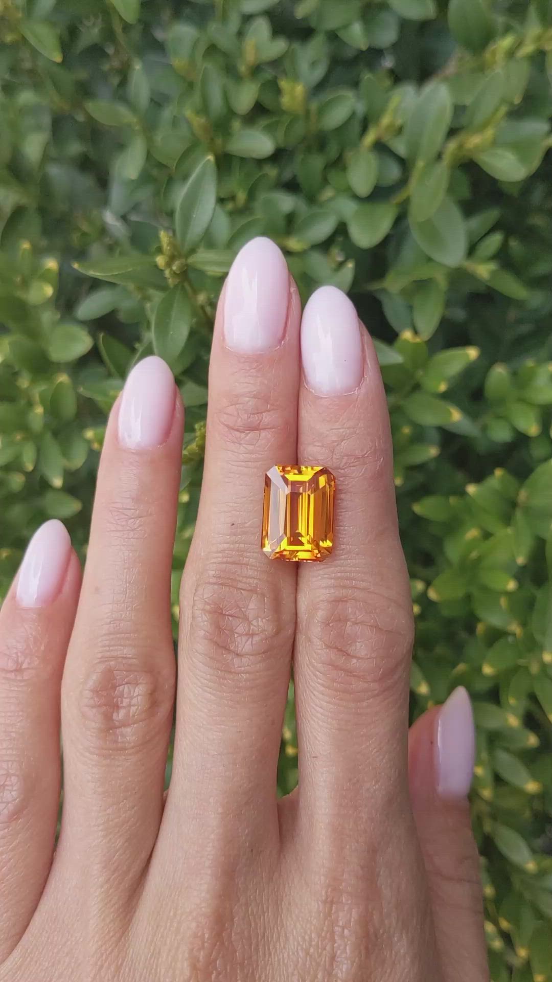 10.08 Ct. Yellowish Orange Sapphire from Ceylon (Sri Lanka) Size Video