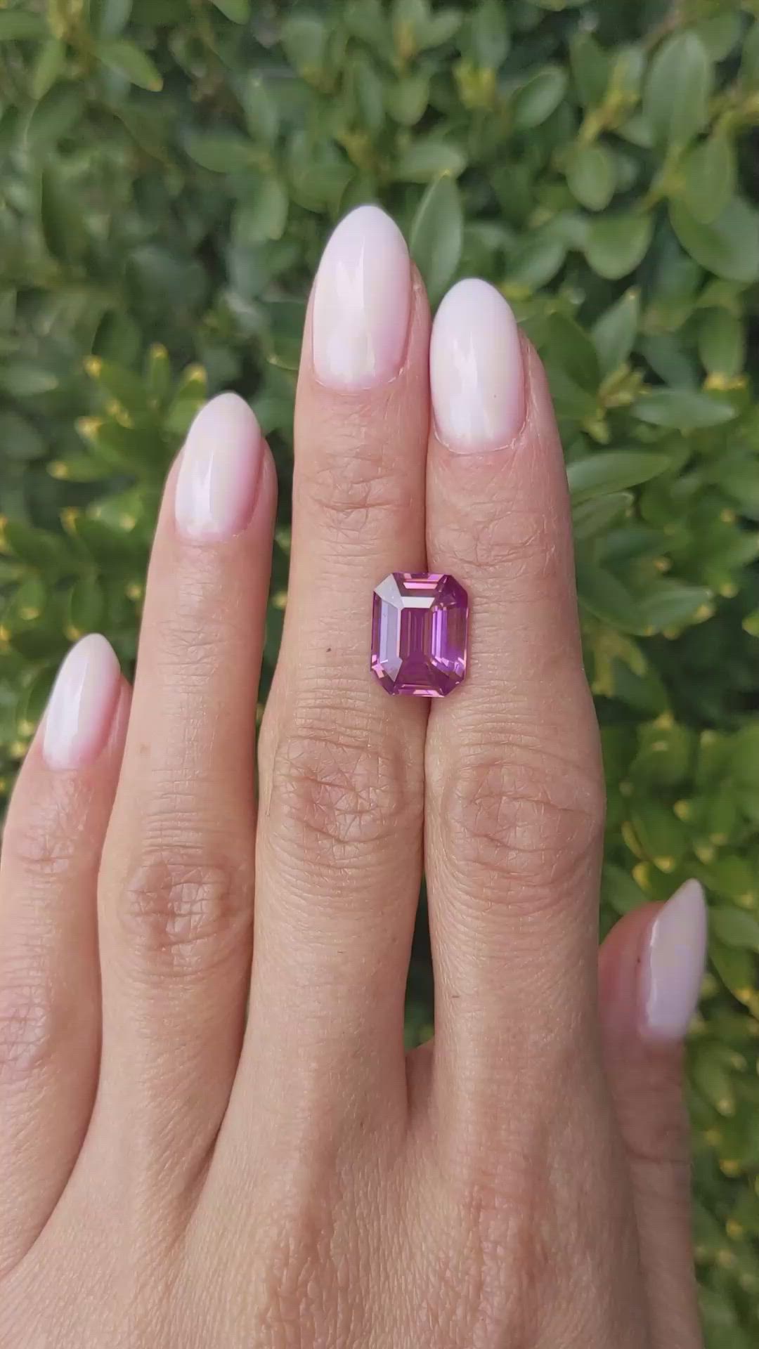 6.08 Ct. Purplish Pink Sapphire from Ceylon (Sri Lanka) Size Video