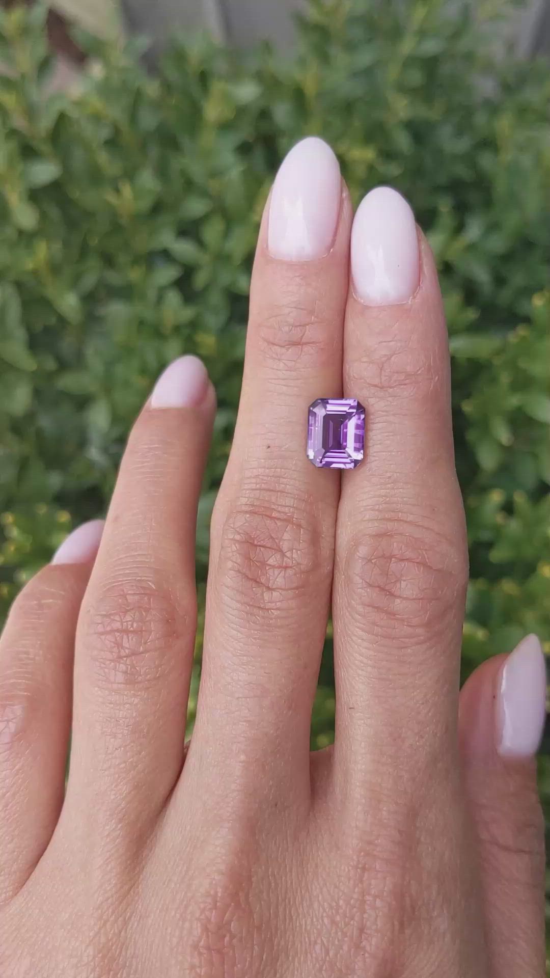 3.04 Ct. Pinkish Purple Sapphire from Madagascar Size Video