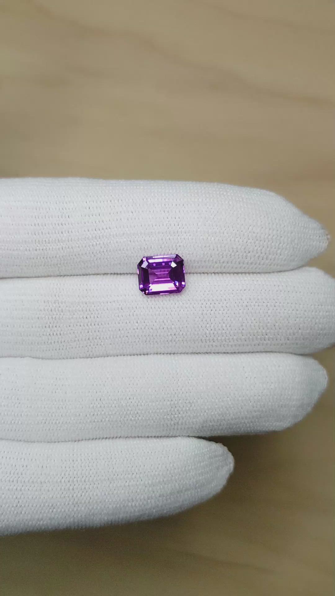 3.04 Ct. Pinkish Purple Sapphire from Madagascar Size Video