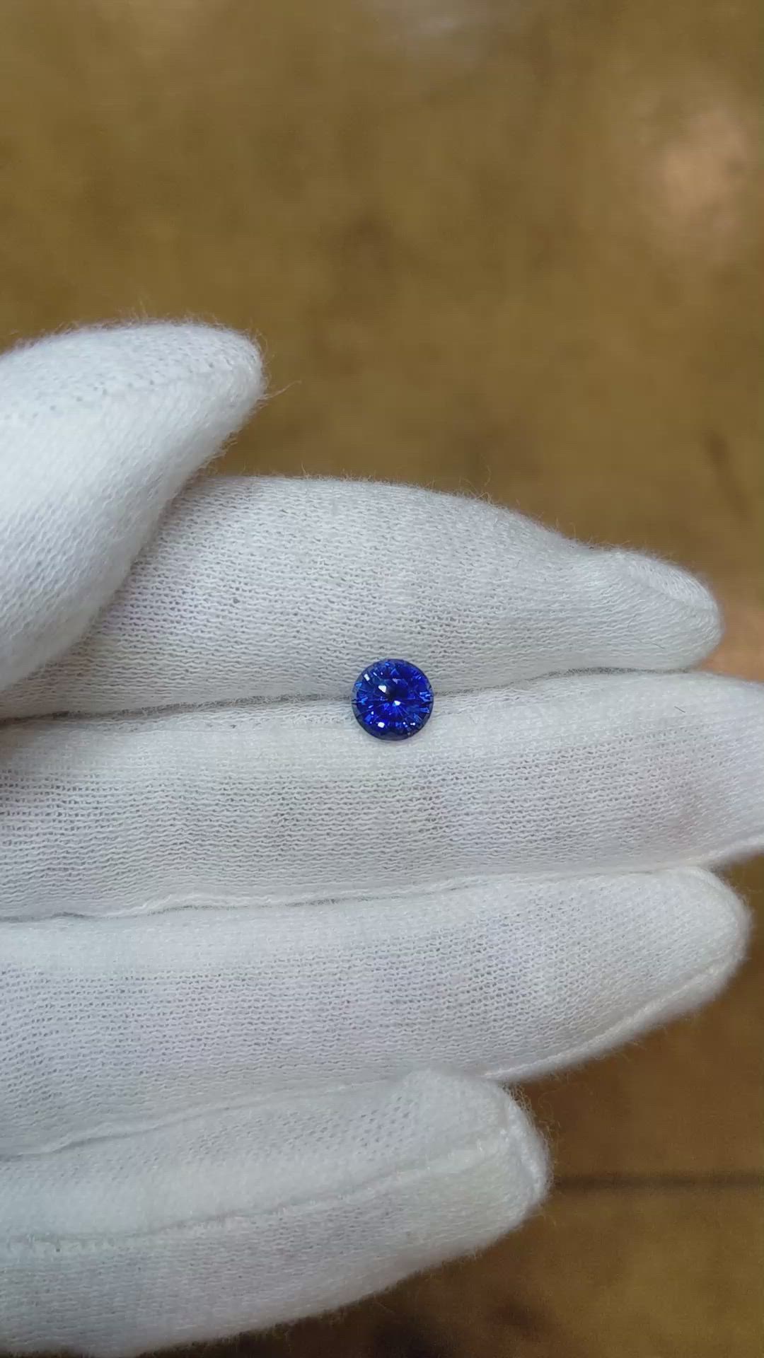 1.09 Ct. Blue Sapphire from Ceylon (Sri Lanka) Size Video