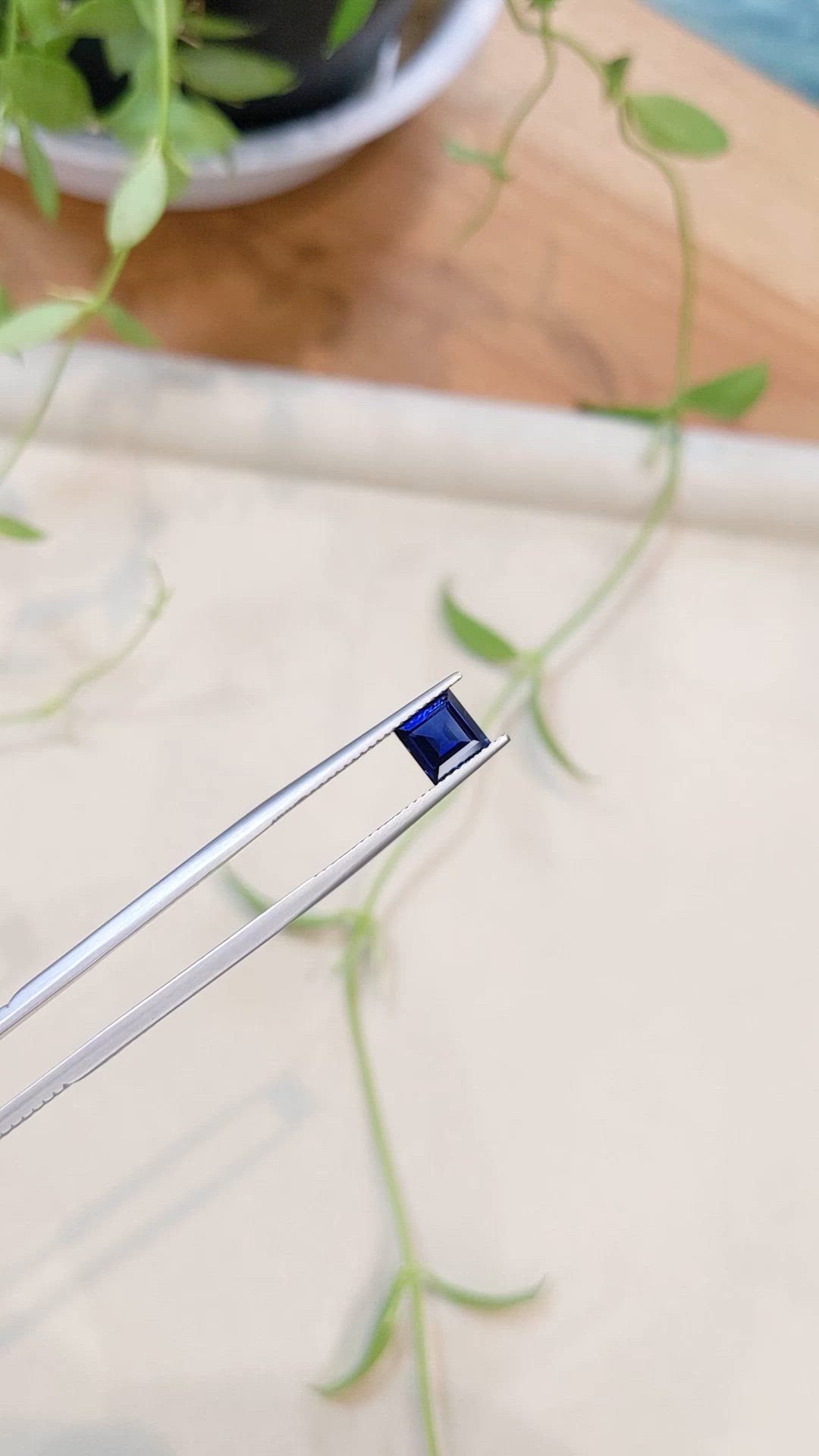 1.22 Ct. Blue Sapphire from Ceylon (Sri Lanka) Size Video