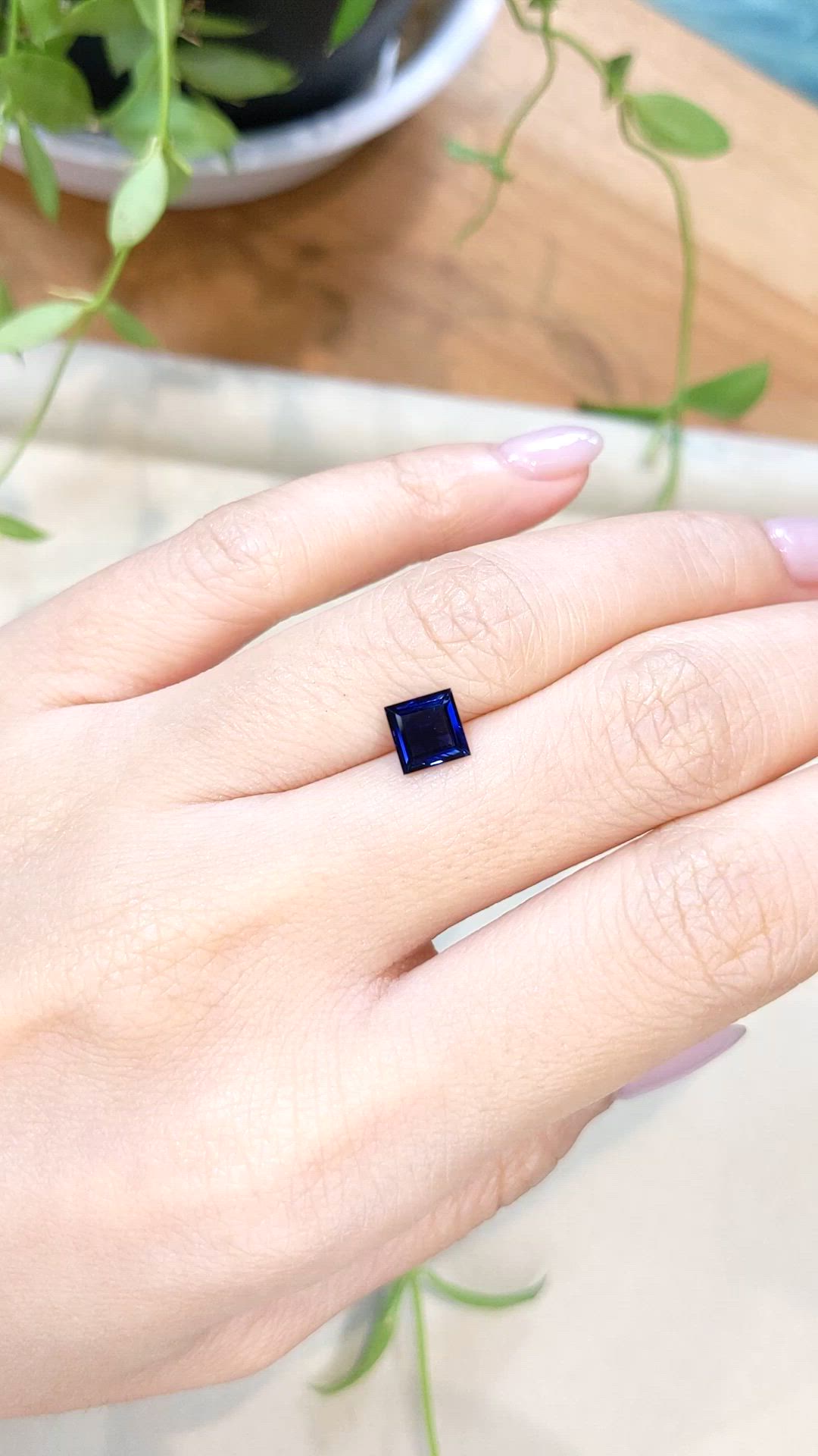 1.22 Ct. Blue Sapphire from Ceylon (Sri Lanka) Size Video