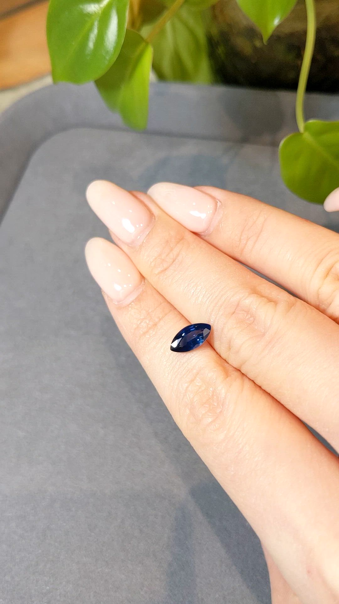 1.34 Ct. Blue Sapphire from Madagascar Size Video