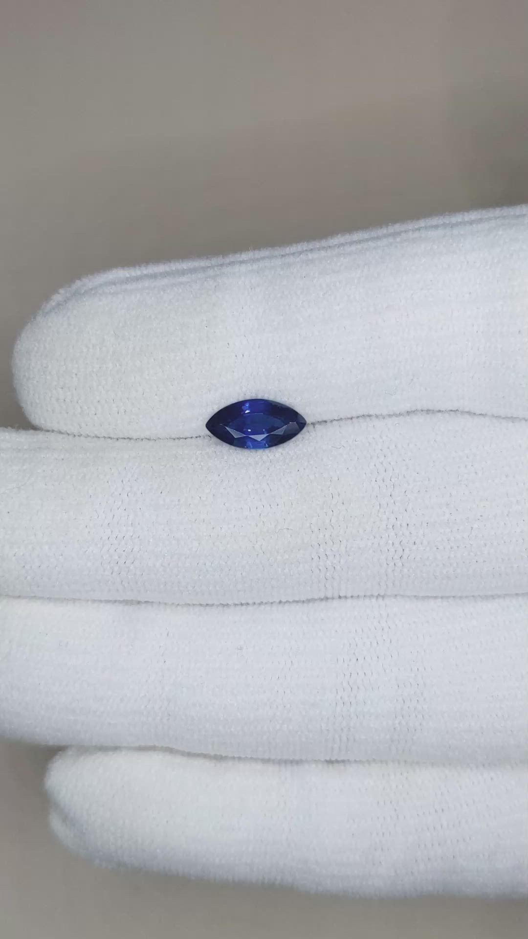 1.34 Ct. Blue Sapphire from Madagascar Size Video