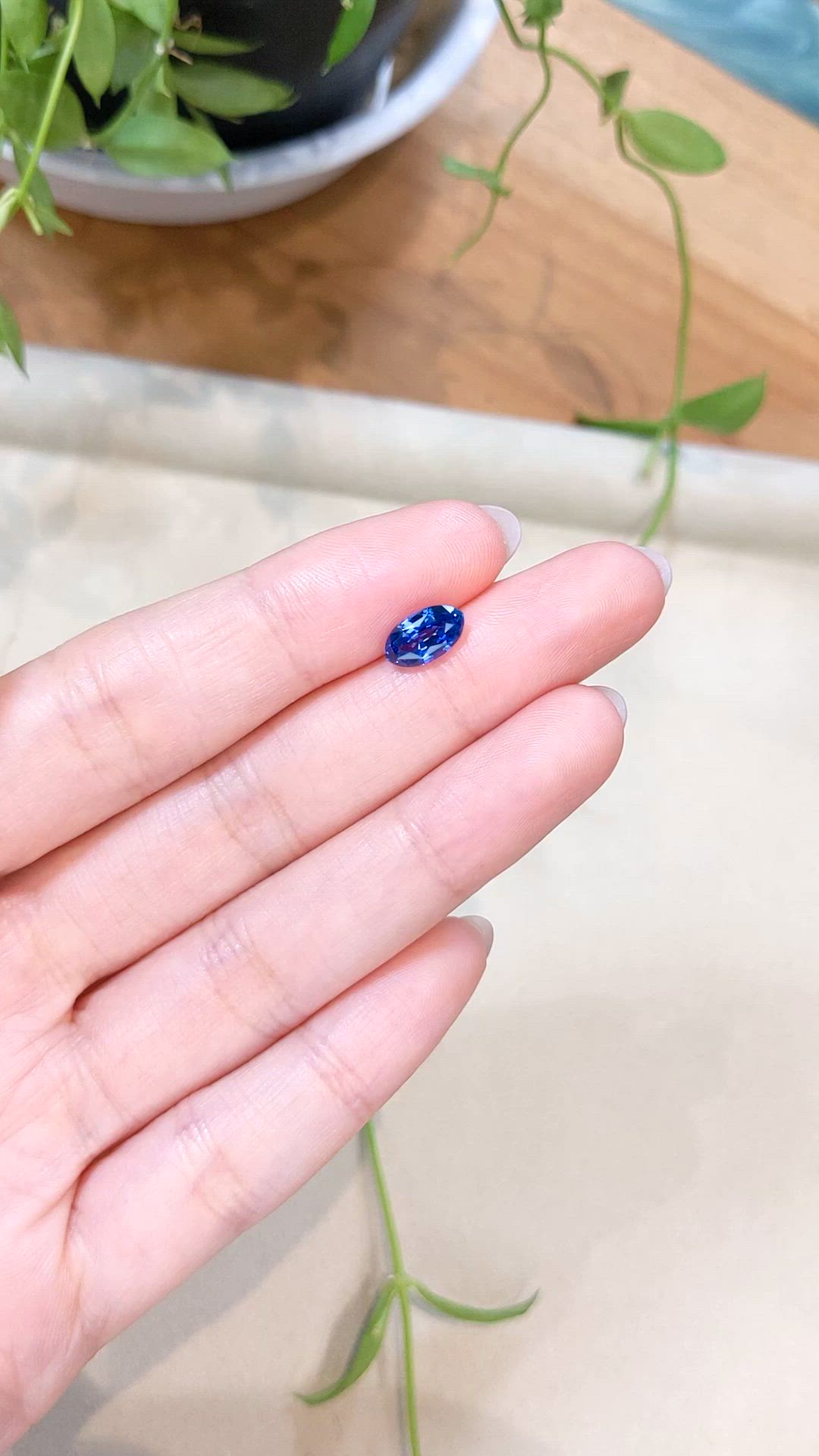 1.80 Ct. Blue Sapphire from Ceylon (Sri Lanka) Size Video