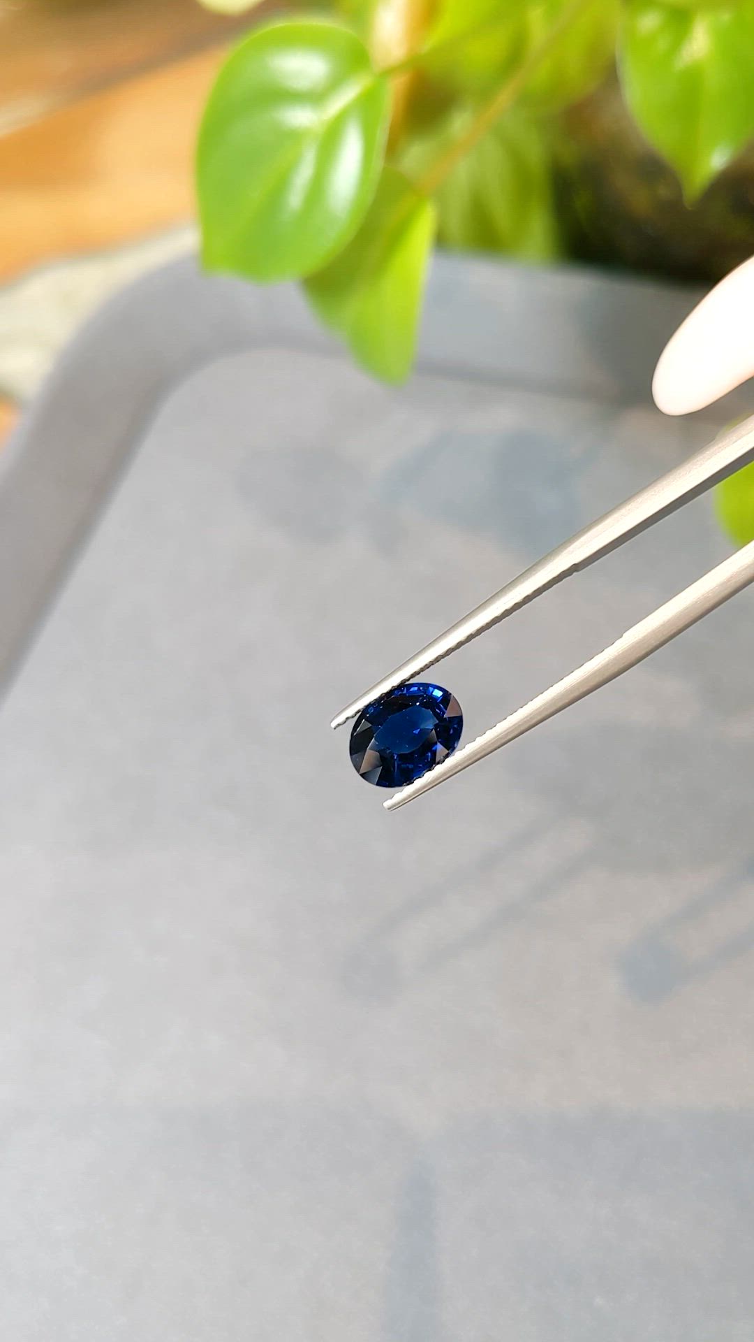 2.03 Ct. Blue Sapphire from Ceylon (Sri Lanka) Size Video