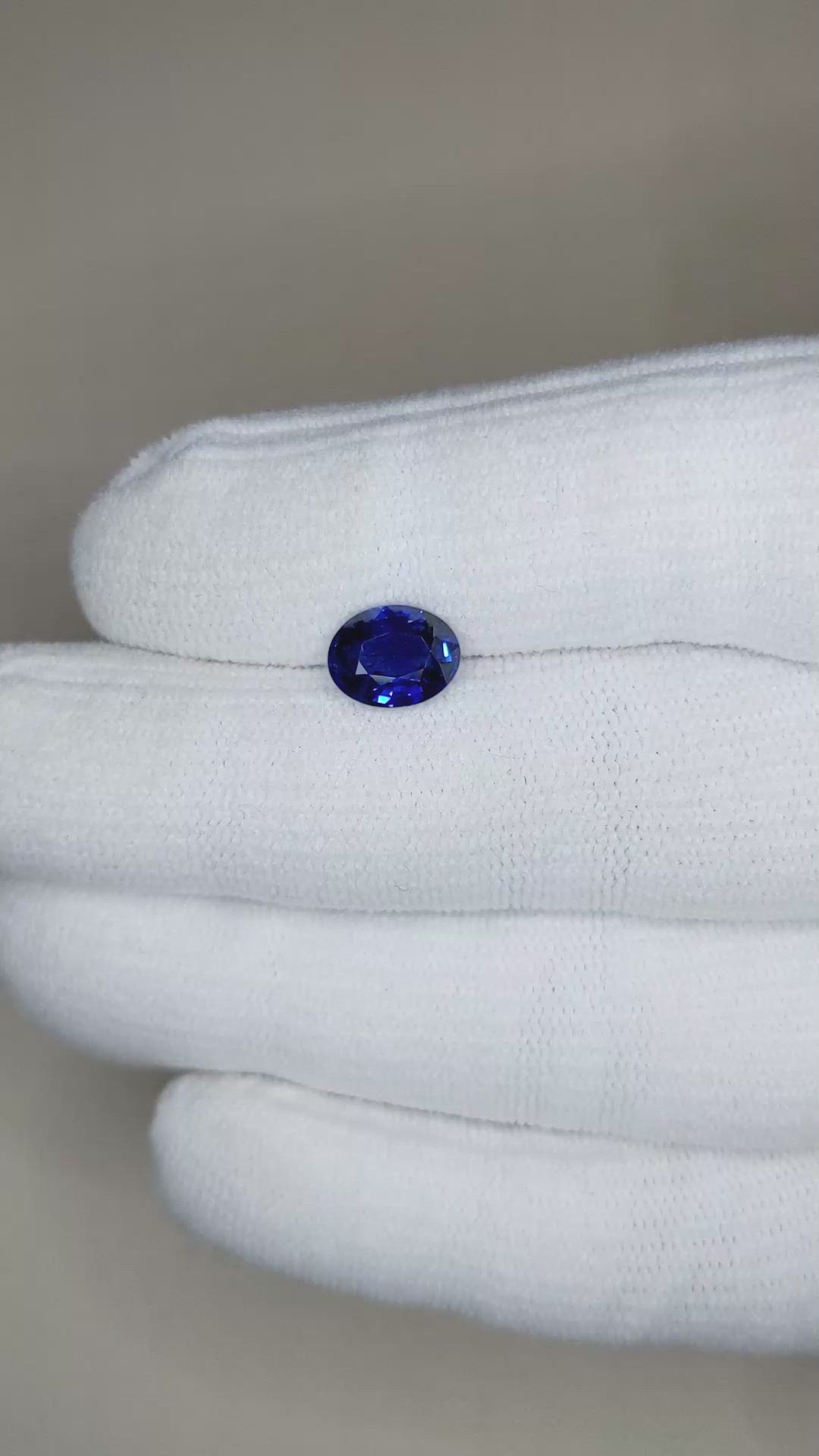 2.03 Ct. Blue Sapphire from Ceylon (Sri Lanka) Size Video