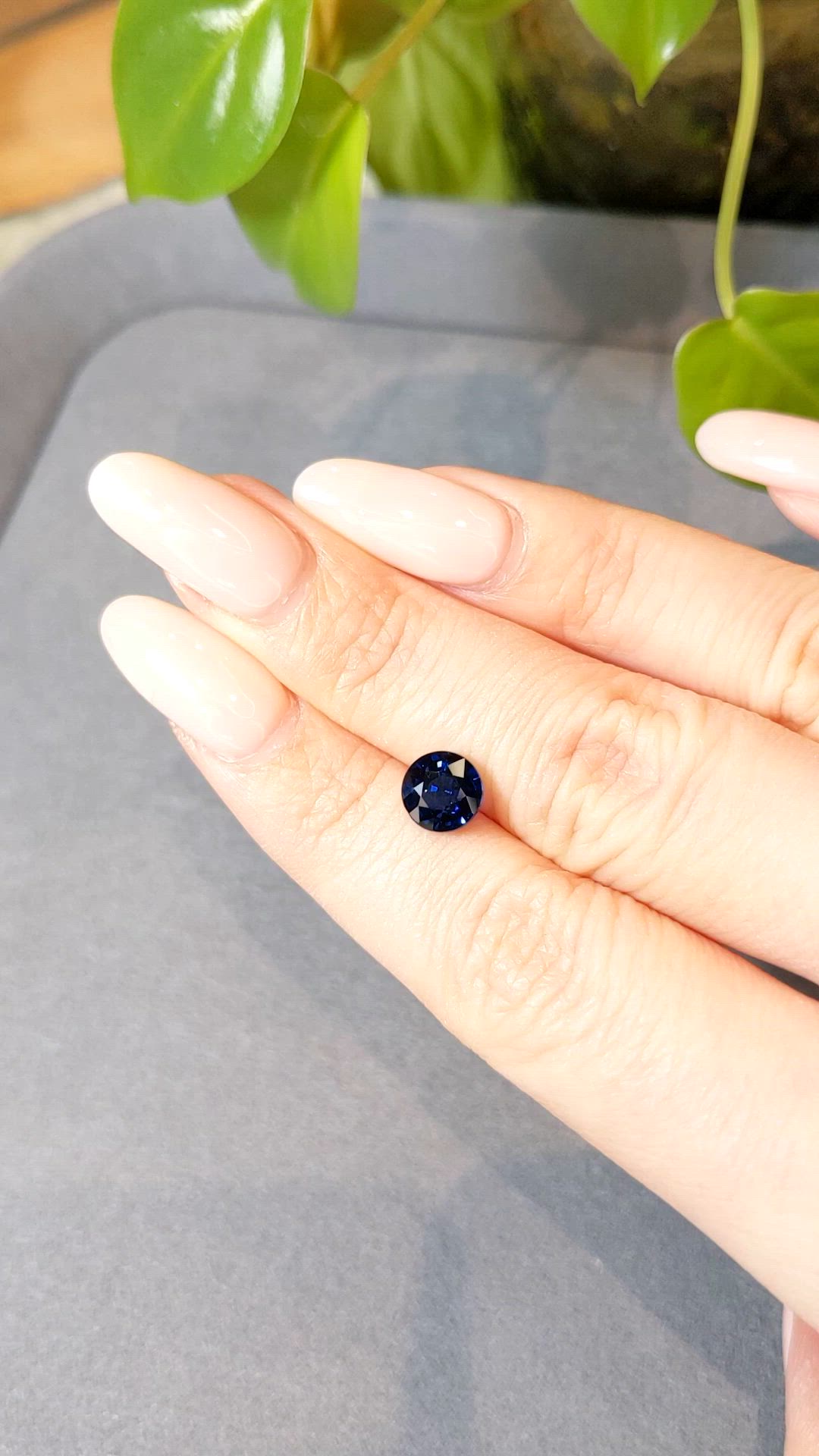 2.06 Ct. Blue Sapphire from Ceylon (Sri Lanka) Size Video