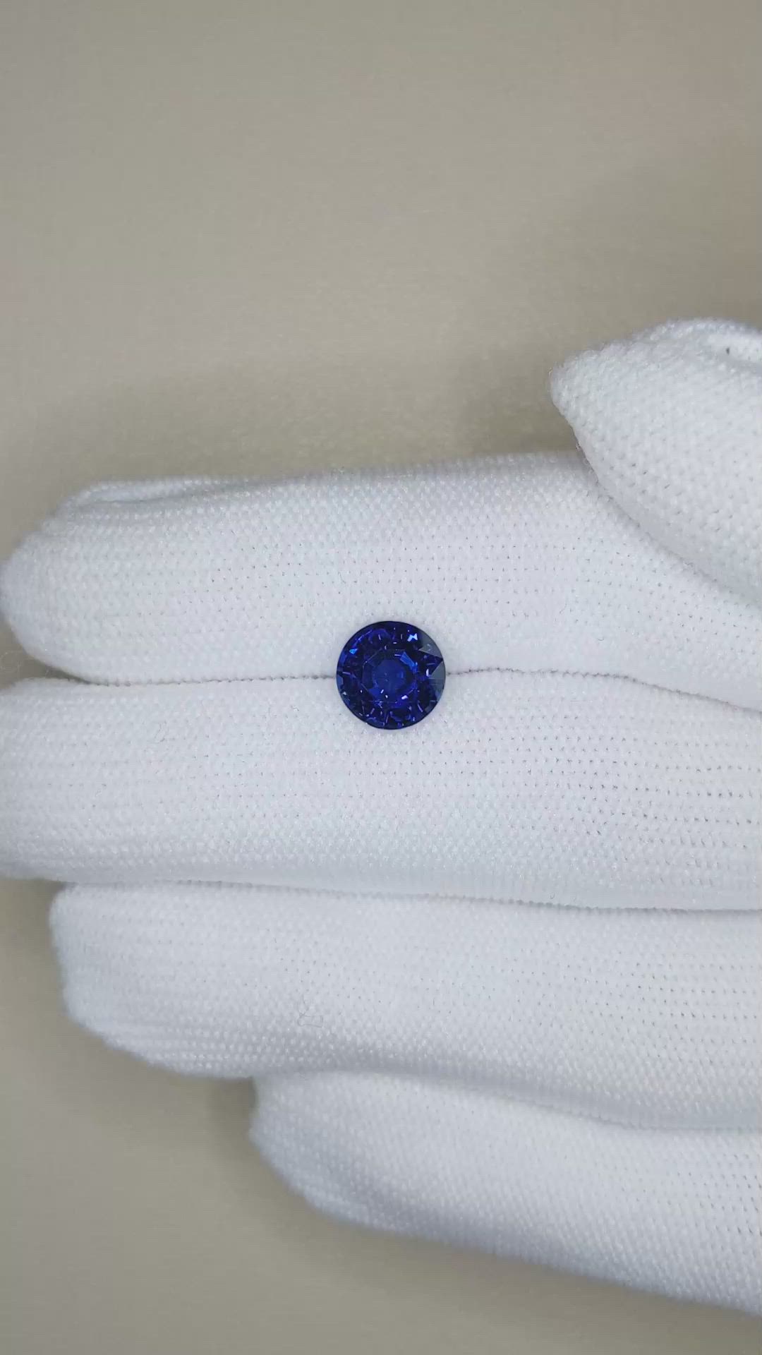 2.13 Ct. Blue Sapphire from Ceylon (Sri Lanka) Size Video