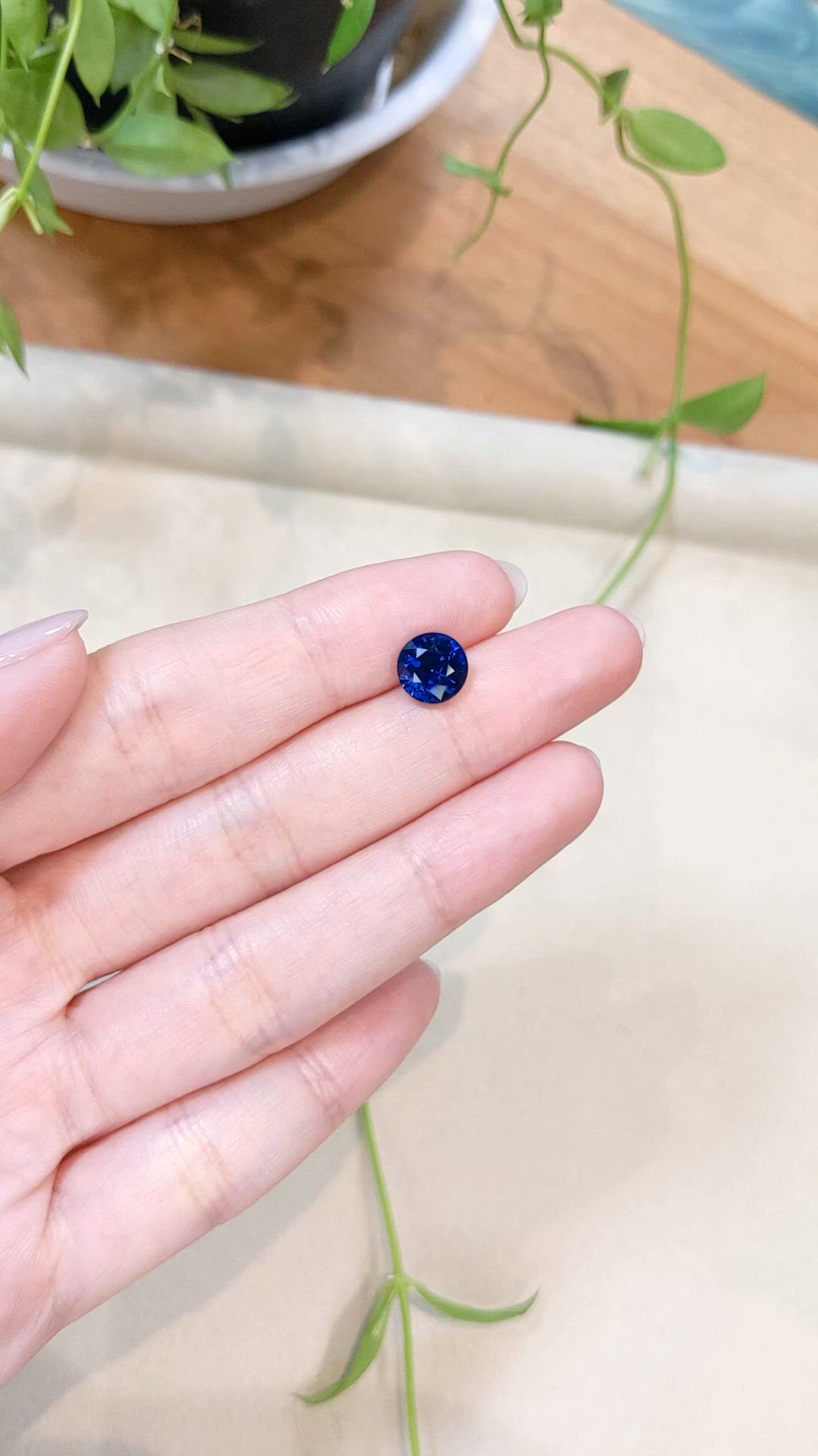 2.68 Ct. Blue Sapphire from Ceylon (Sri Lanka) Size Video