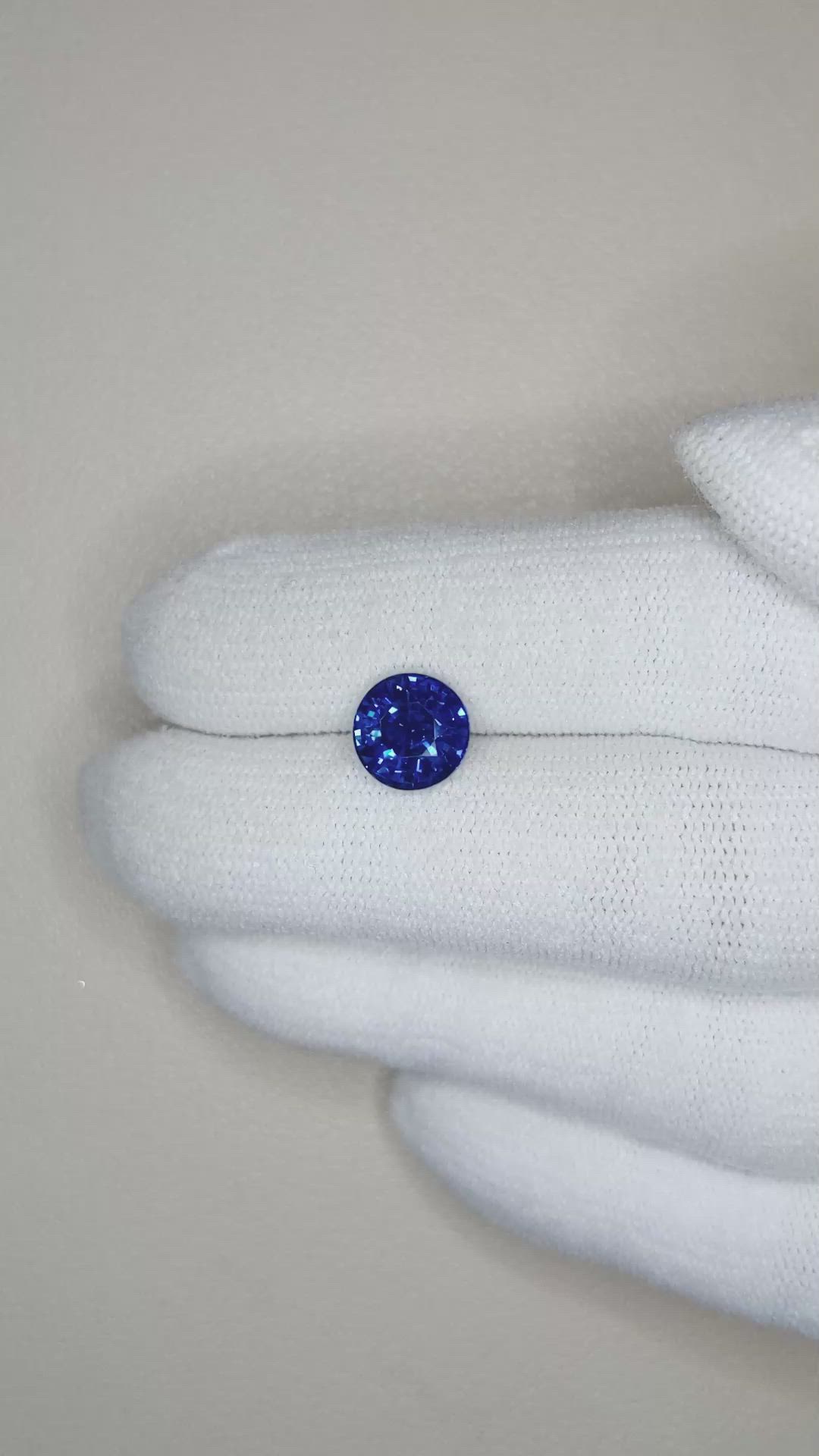 2.68 Ct. Blue Sapphire from Ceylon (Sri Lanka) Size Video