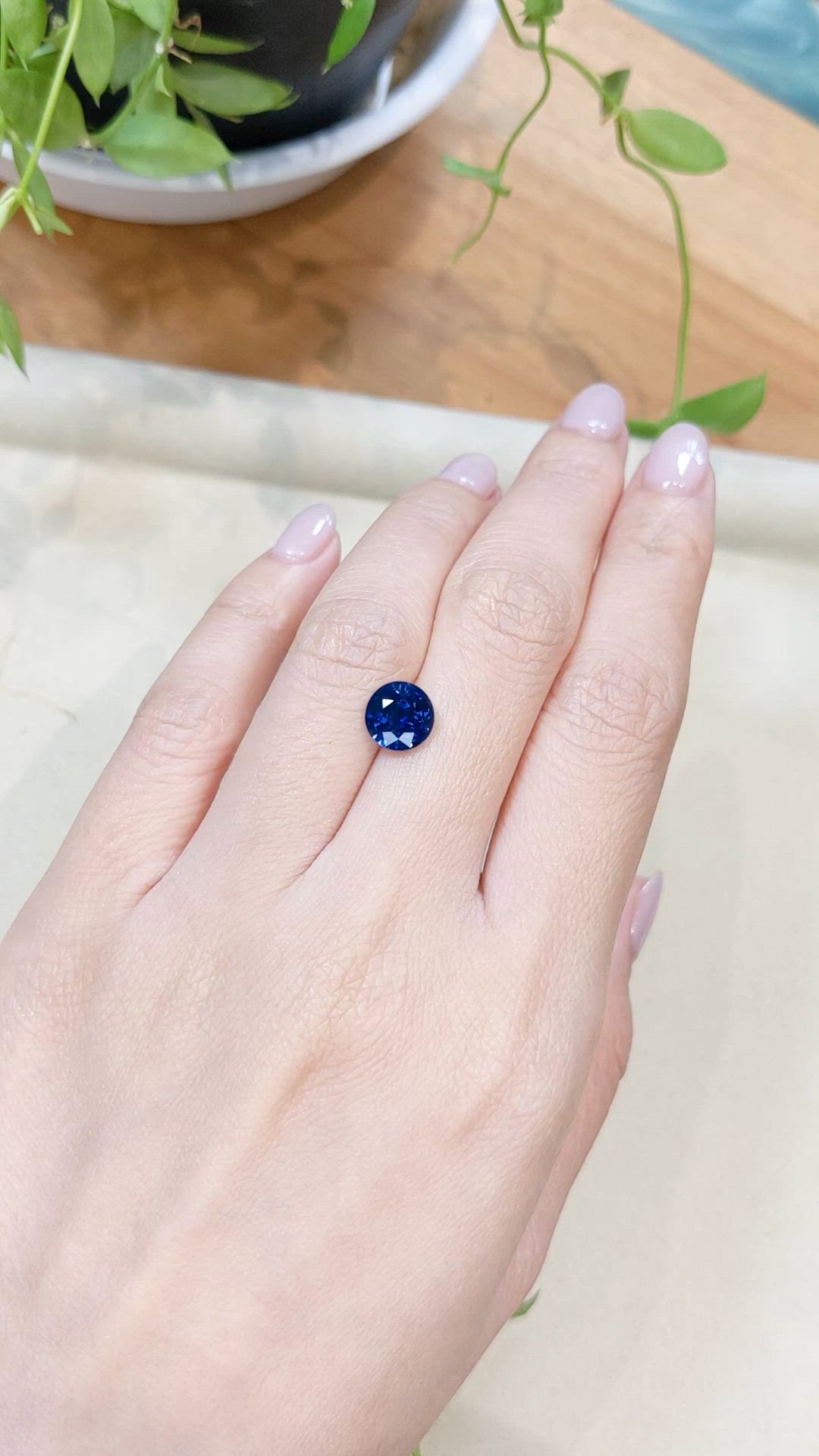 2.68 Ct. Blue Sapphire from Ceylon (Sri Lanka) Size Video