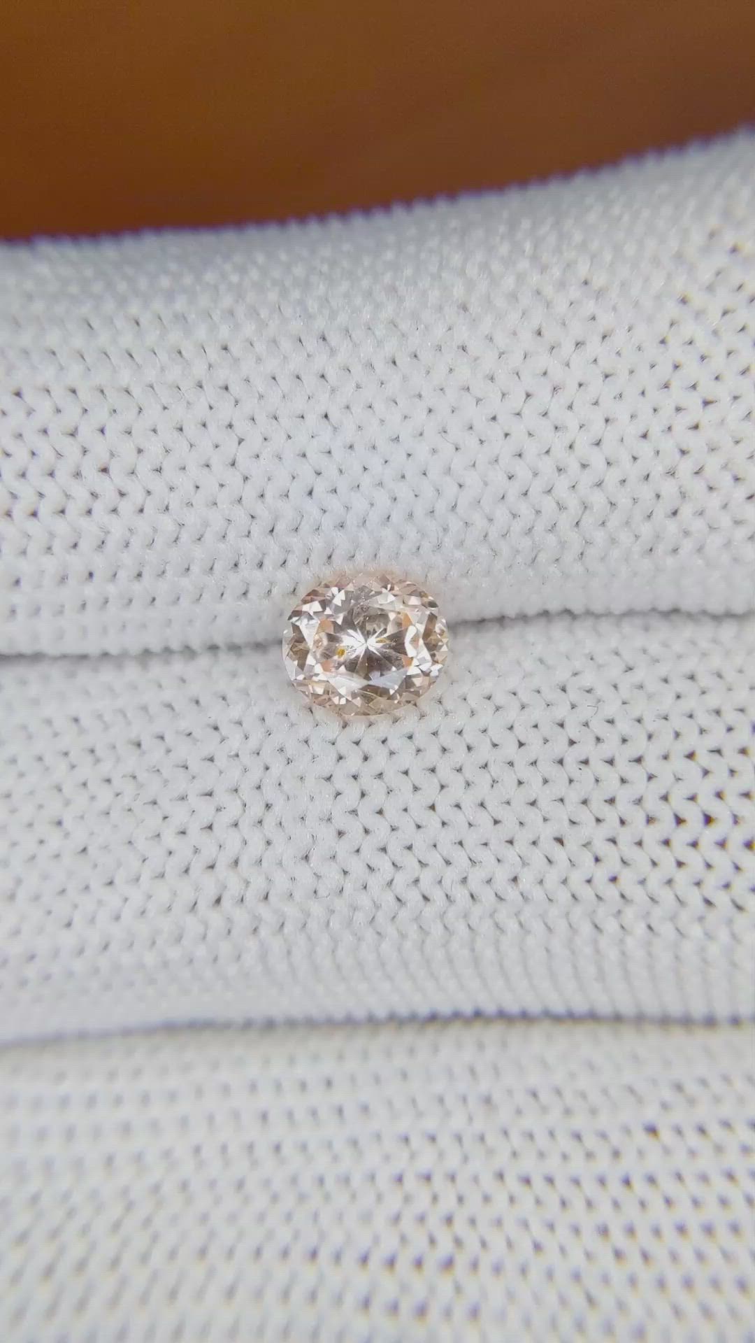 0.97 Ct. Peach Sapphire from Ceylon (Sri Lanka) Size Video