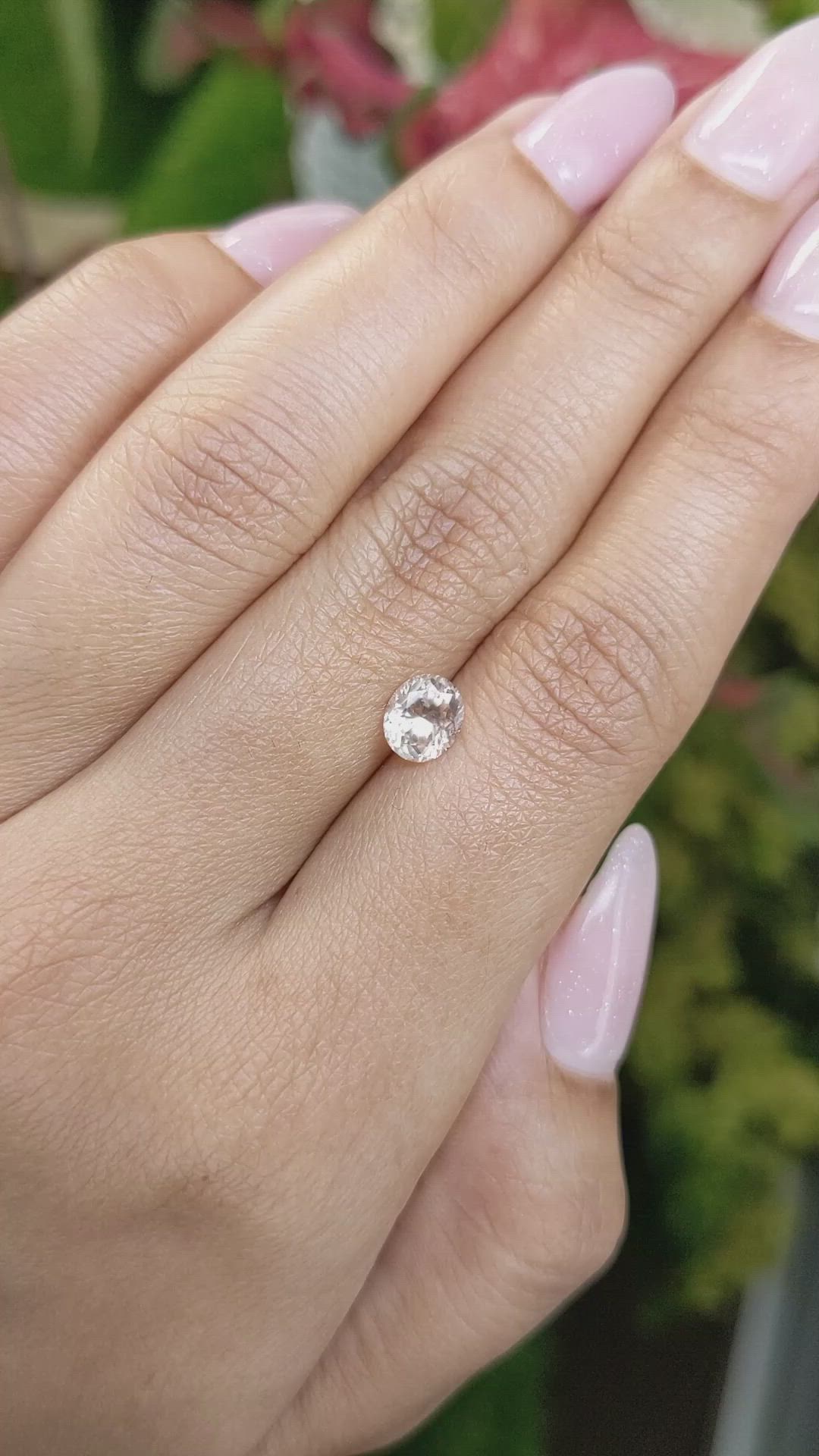 0.97 Ct. Peach Sapphire from Ceylon (Sri Lanka) Size Video