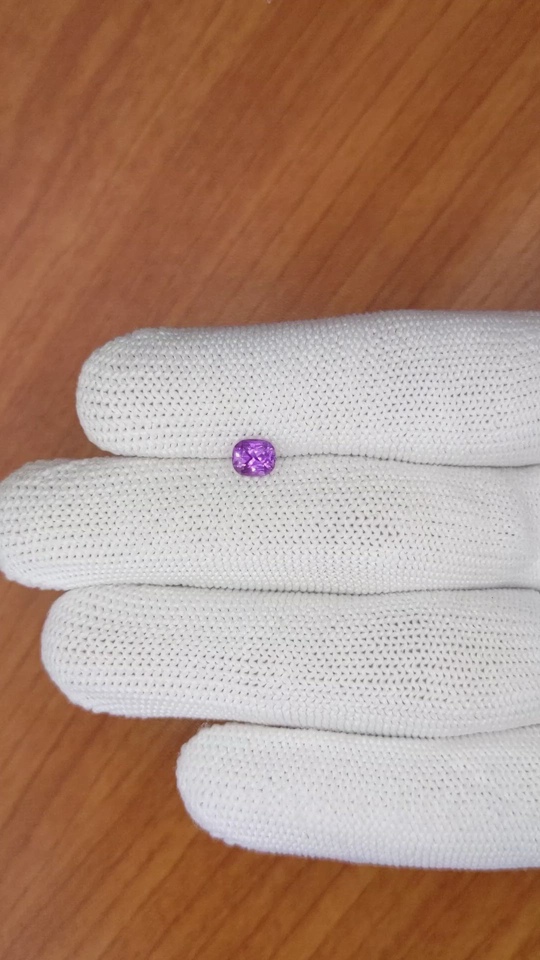 0.57 Ct. Pinkish Purple Sapphire from Ceylon (Sri Lanka) Size Video