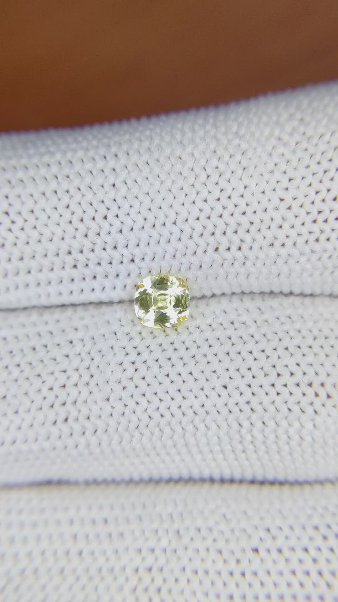 0.52 Ct. Yellow Sapphire from Ceylon (Sri Lanka) Size Video