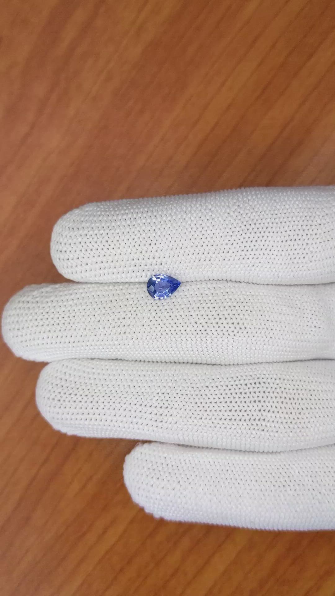 0.63 Ct. Blue Sapphire from Ceylon (Sri Lanka) Size Video