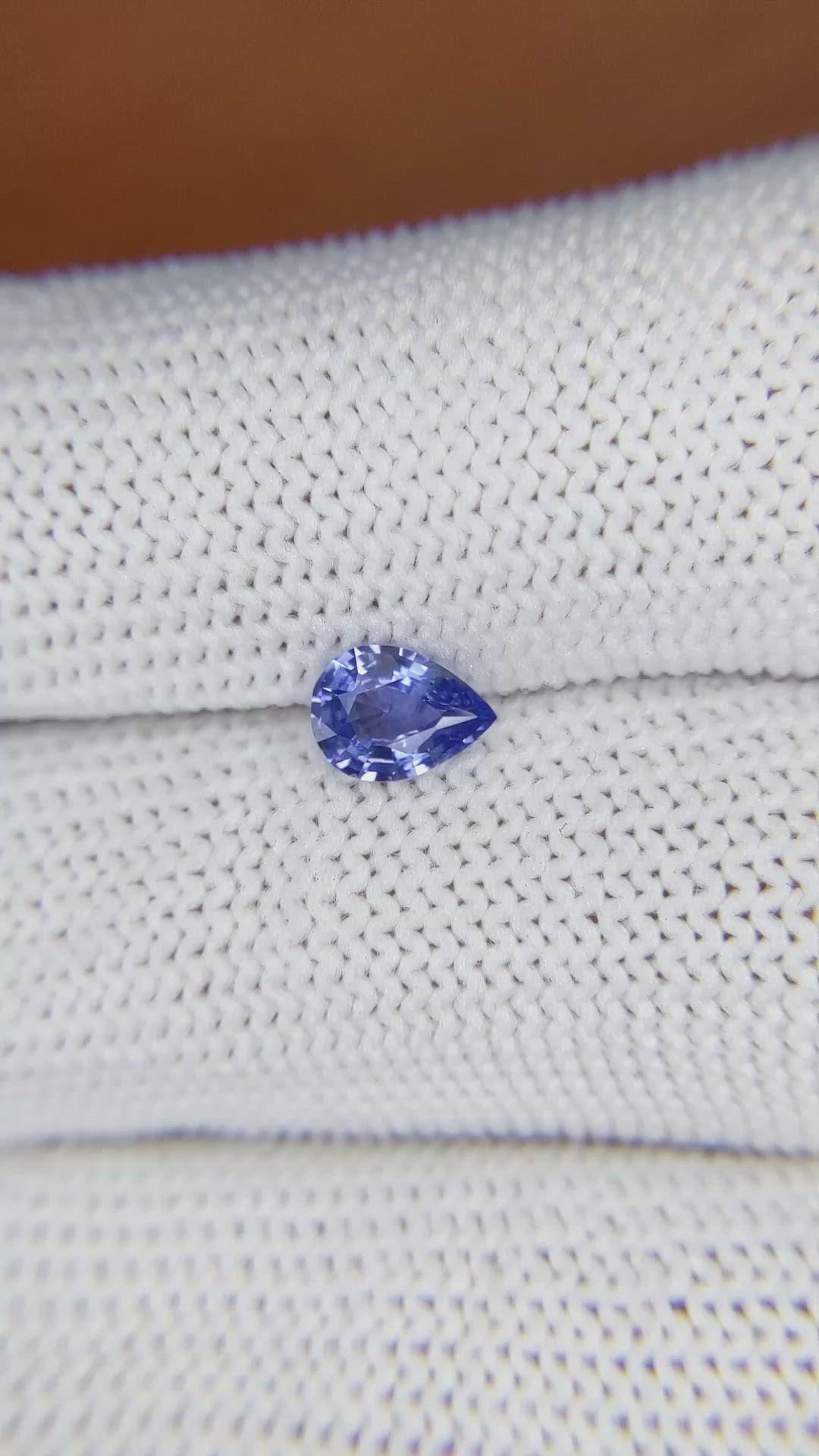 0.63 Ct. Blue Sapphire from Ceylon (Sri Lanka) Size Video