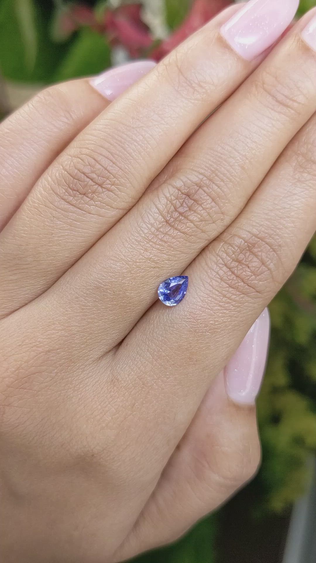 0.63 Ct. Blue Sapphire from Ceylon (Sri Lanka) Size Video
