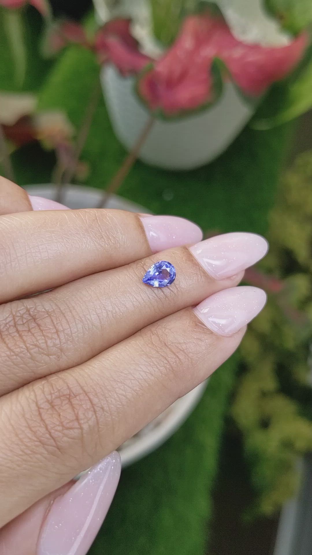 0.63 Ct. Blue Sapphire from Ceylon (Sri Lanka) Size Video