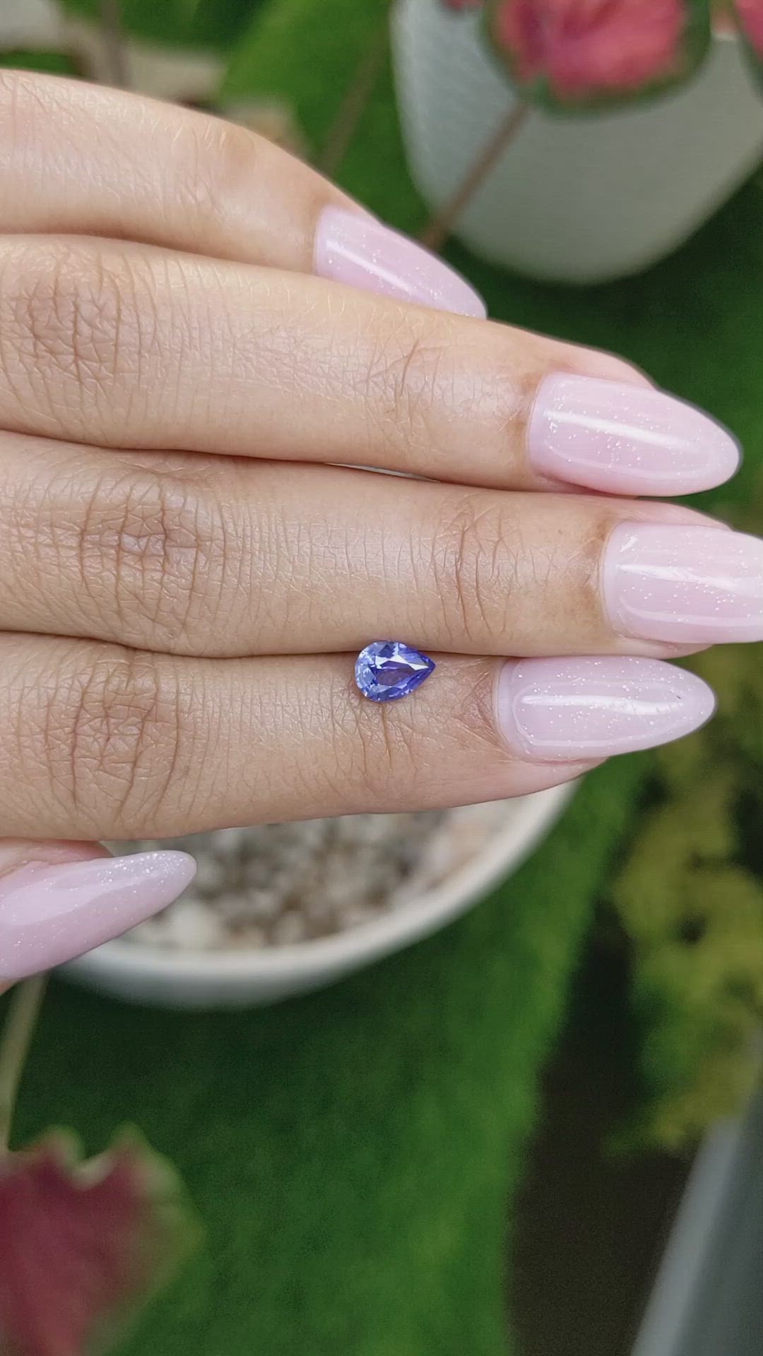 0.63 Ct. Blue Sapphire from Ceylon (Sri Lanka) Size Video