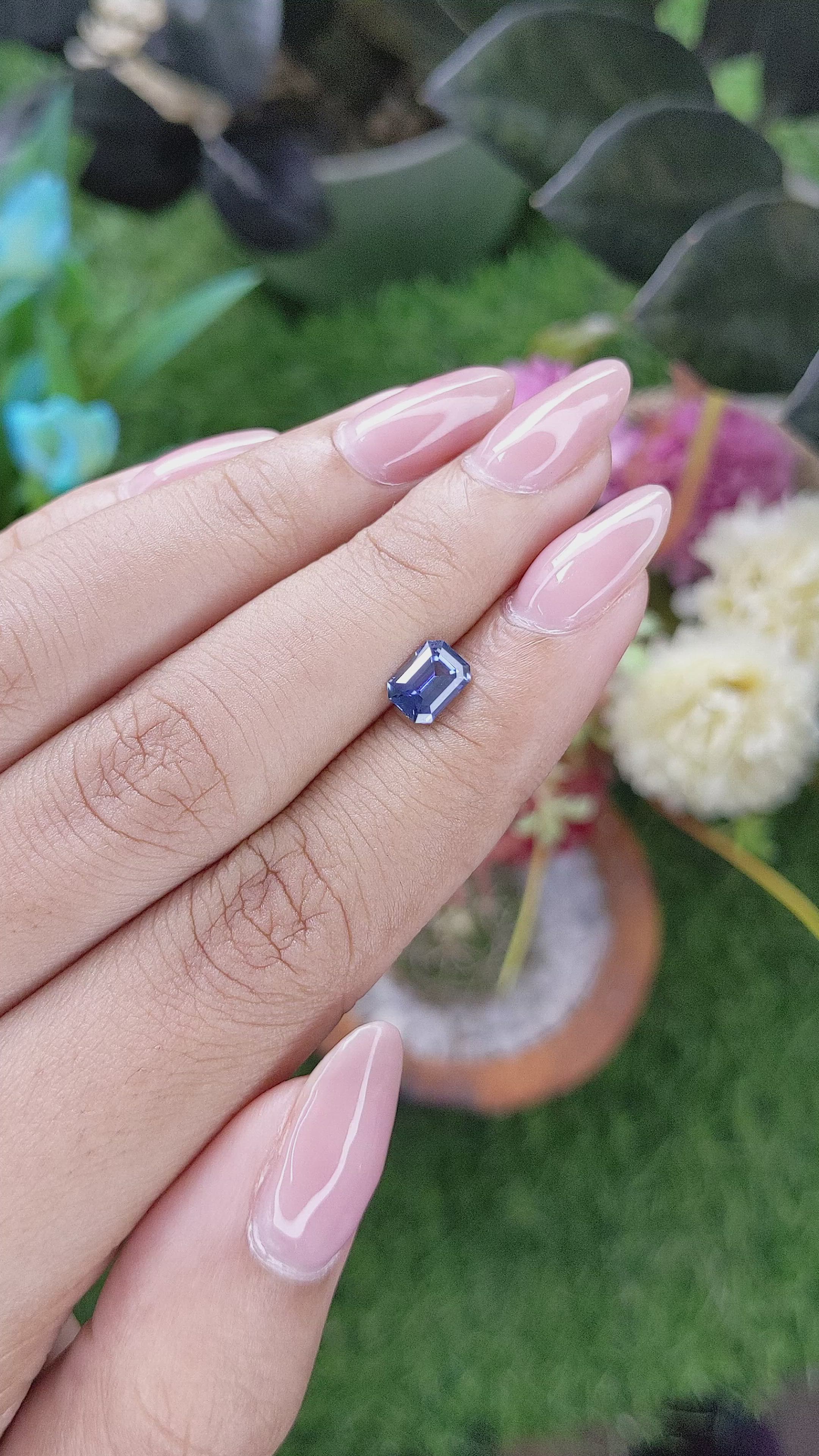 1.05 Ct. Blue Sapphire from Africa Size Video