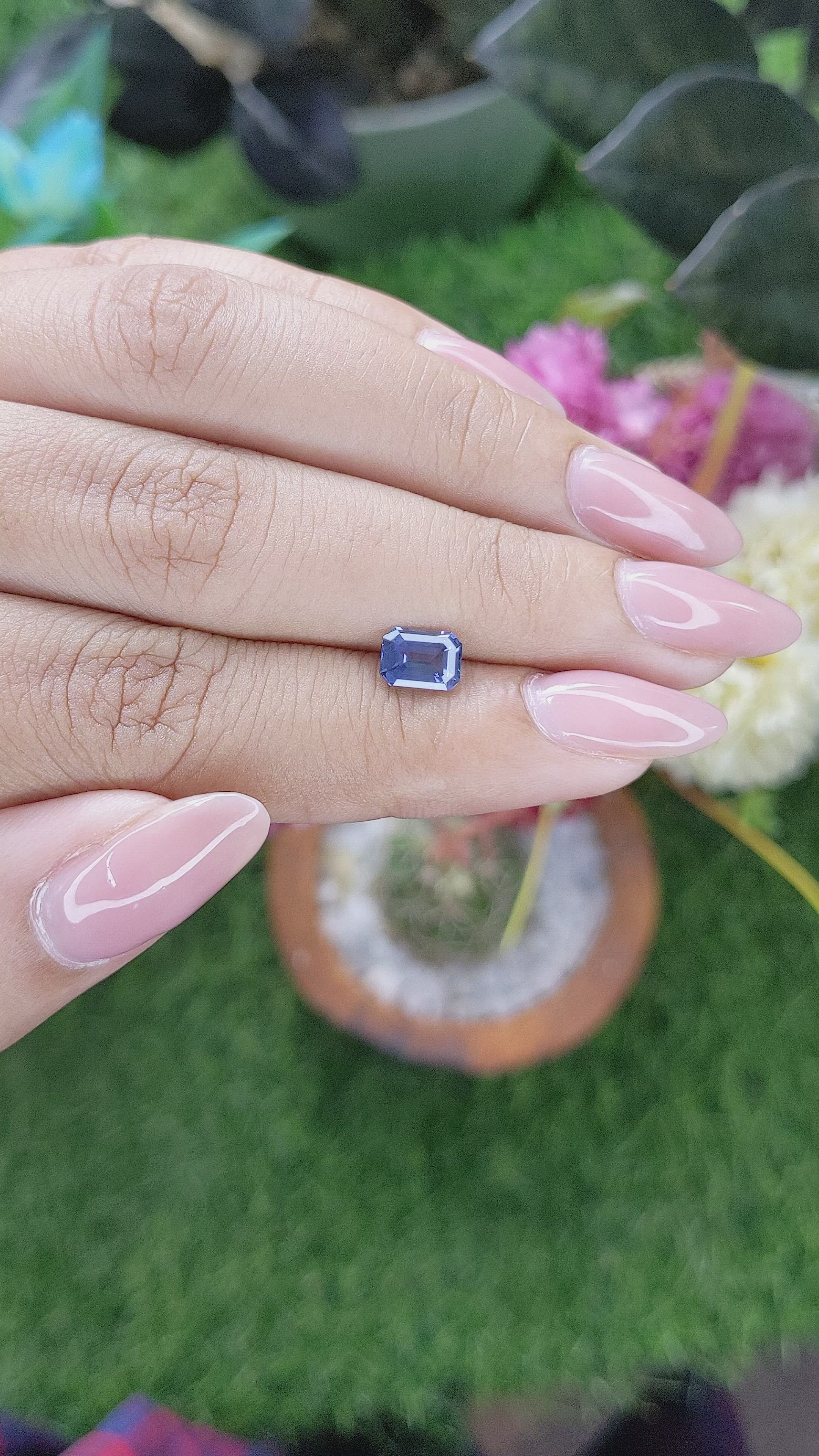 1.05 Ct. Blue Sapphire from Africa Size Video