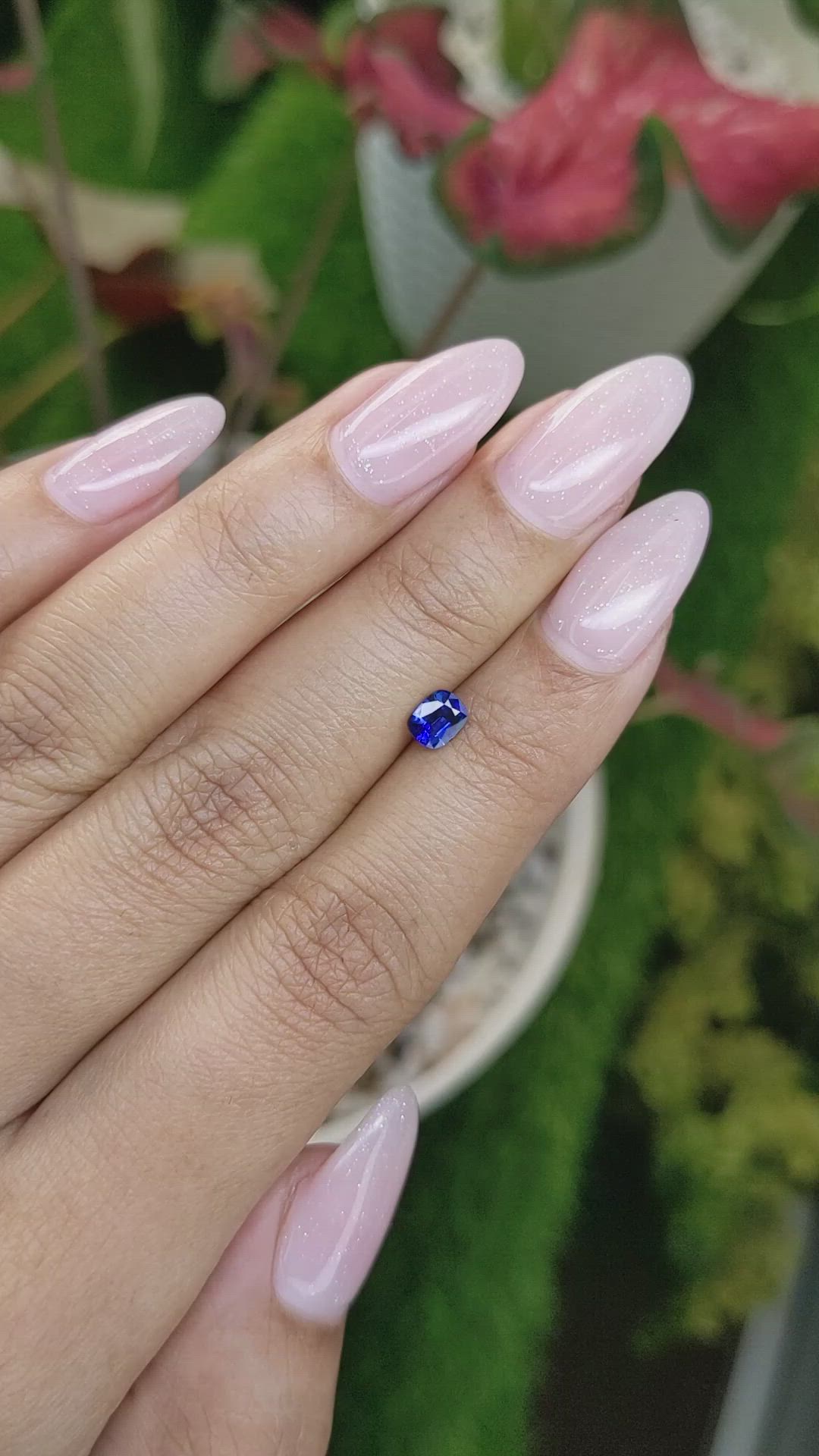 0.46 Ct. Blue Sapphire from Ceylon (Sri Lanka) Size Video