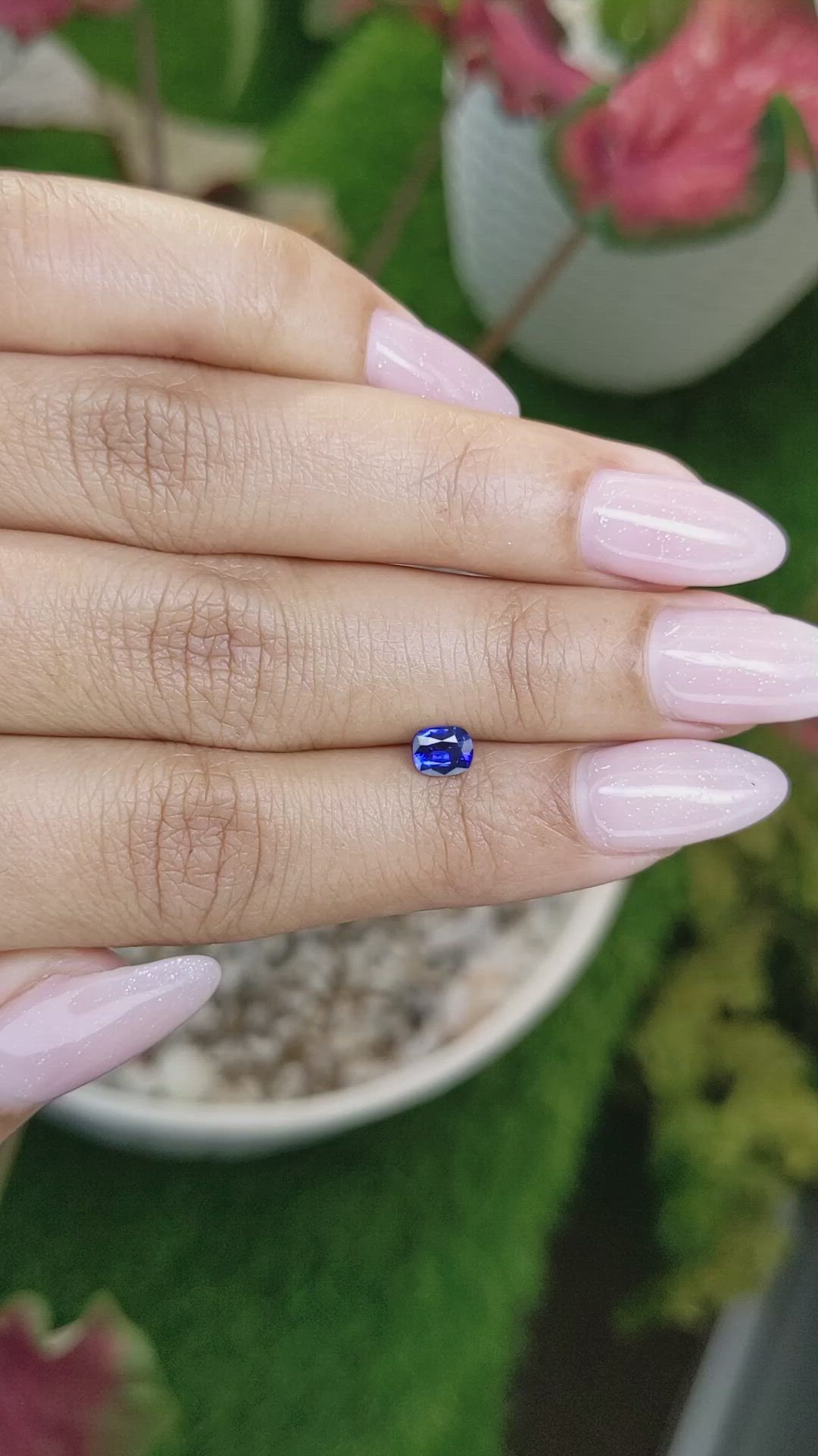 0.46 Ct. Blue Sapphire from Ceylon (Sri Lanka) Size Video