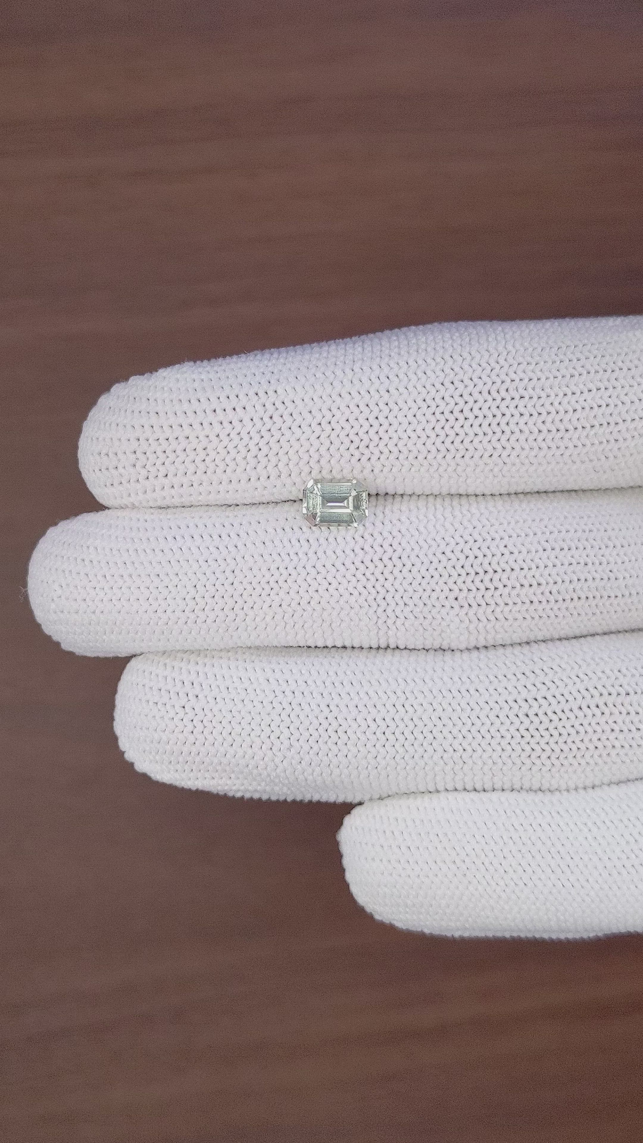 1.31 Ct. Green Sapphire from Africa Size Video