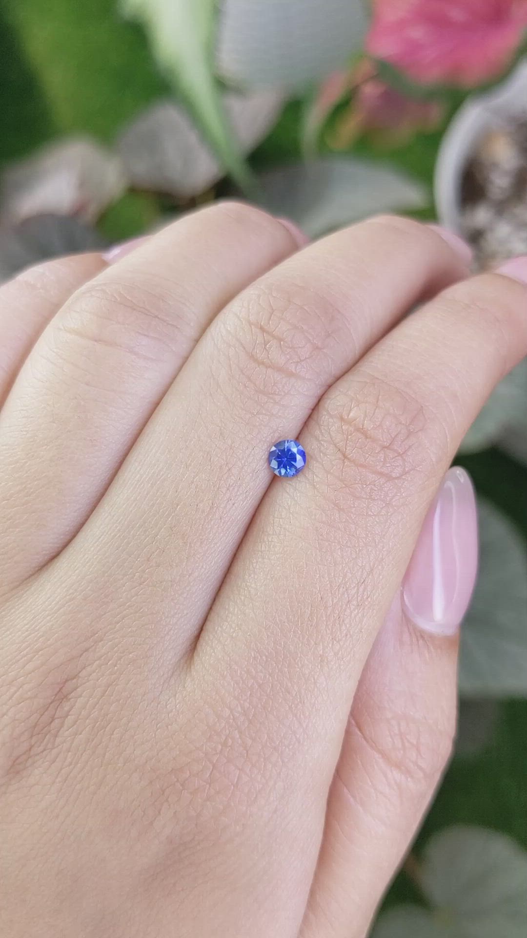 0.31 Ct. Blue Sapphire from Ceylon (Sri Lanka) Size Video