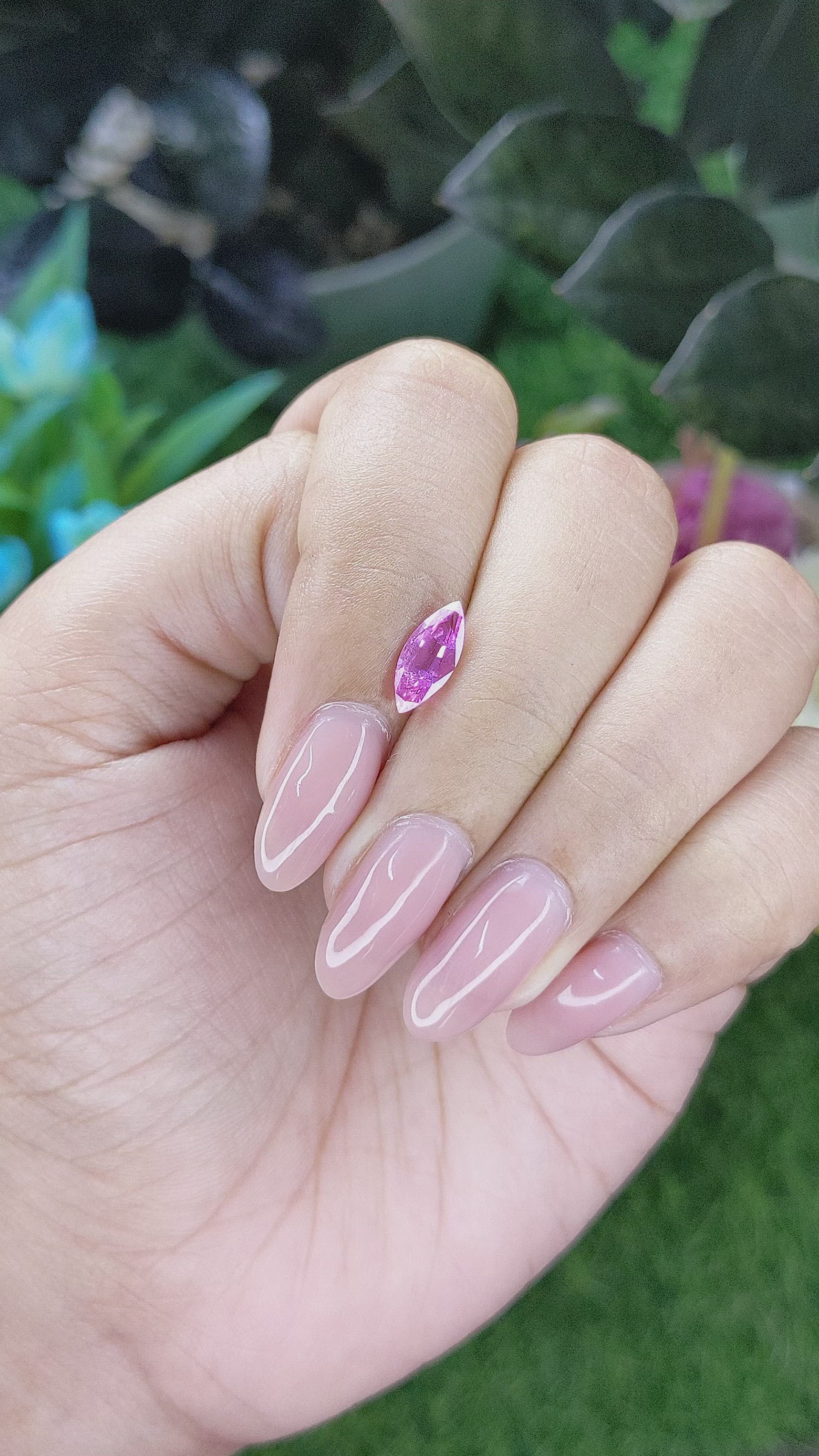 1.17 Ct. Purplish Pink Sapphire from Africa Size Video