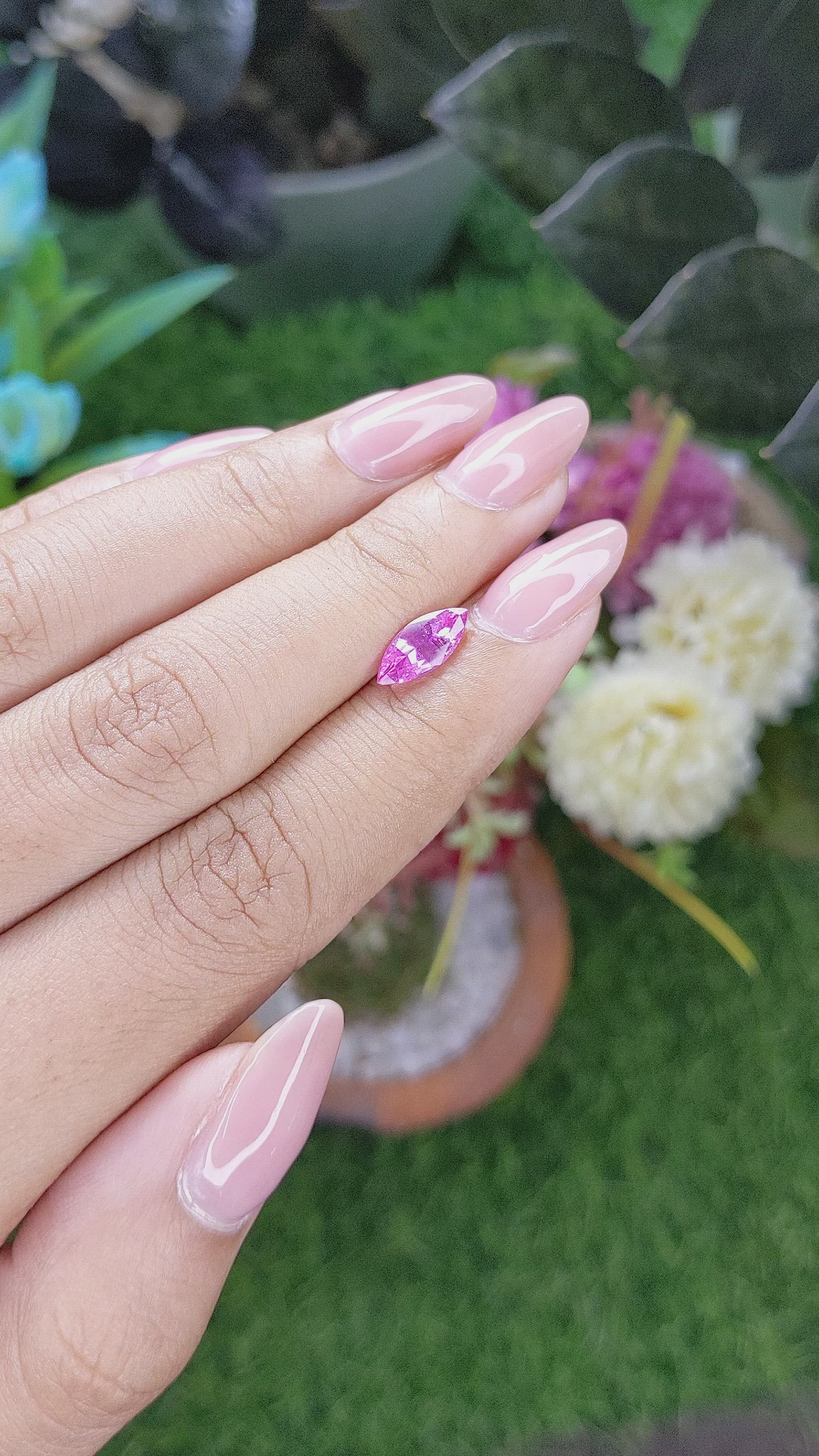 1.17 Ct. Purplish Pink Sapphire from Africa Size Video