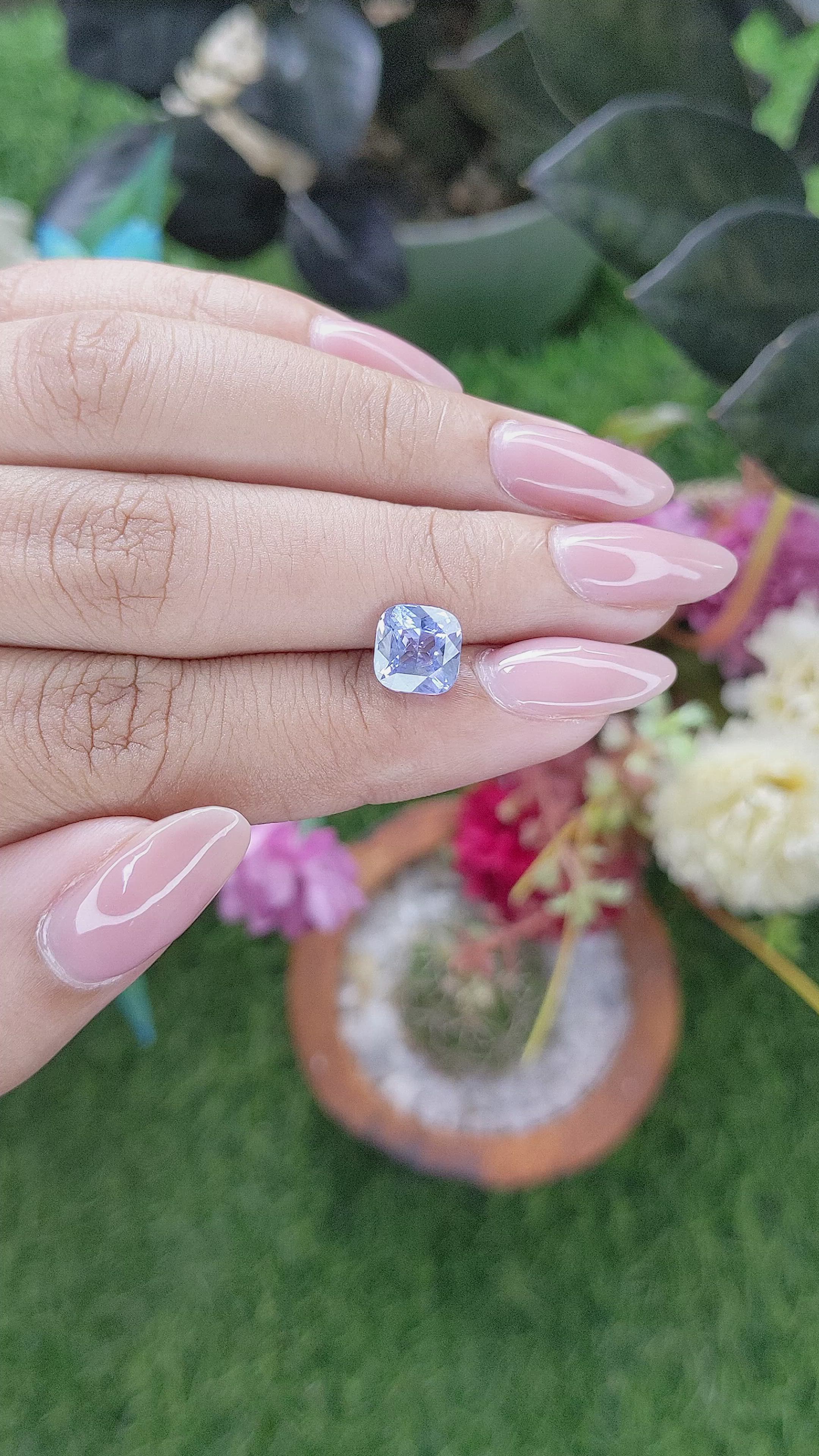 2.53 Ct. Blue Sapphire from Ceylon (Sri Lanka) Size Video
