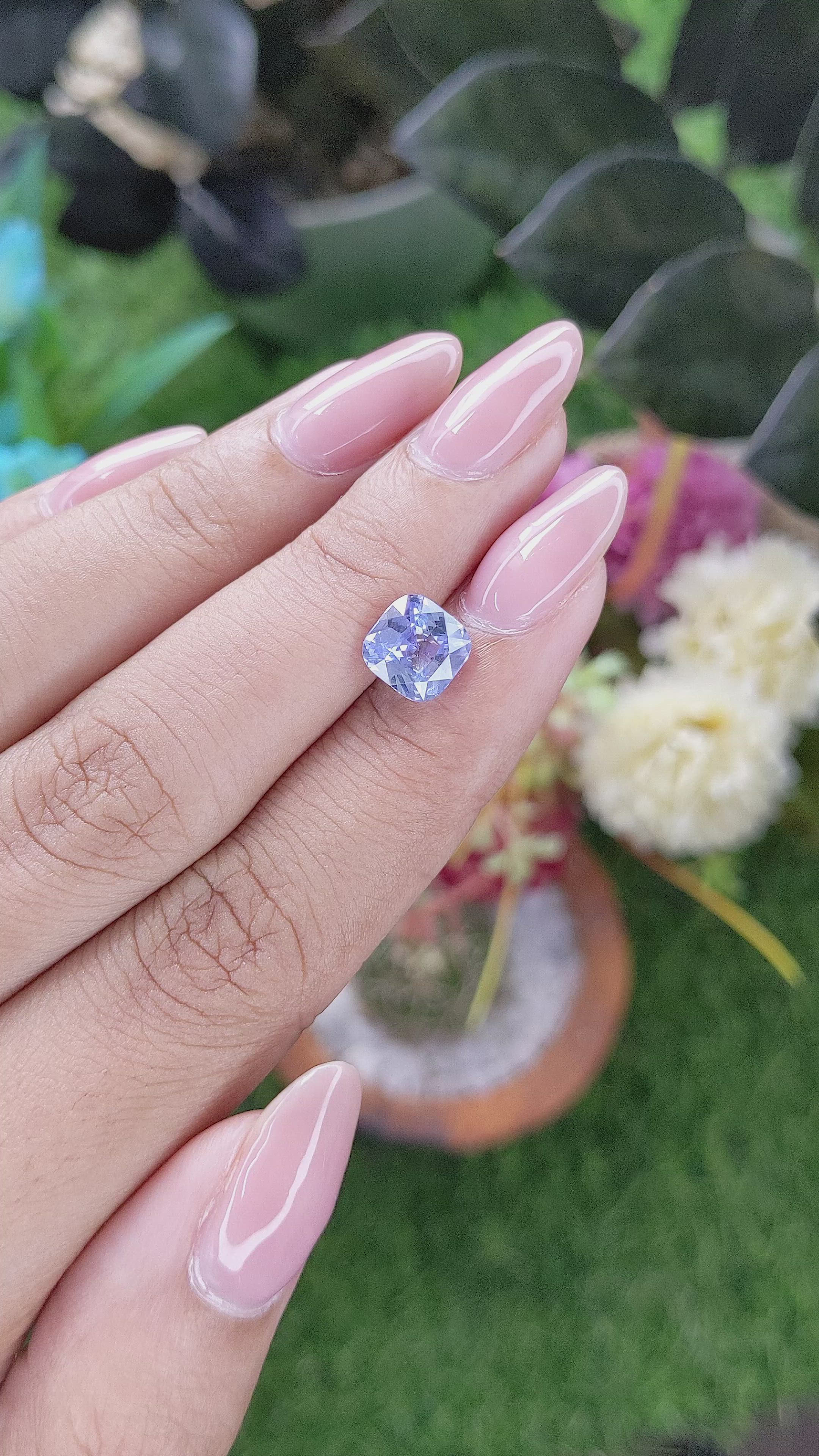 2.53 Ct. Blue Sapphire from Ceylon (Sri Lanka) Size Video
