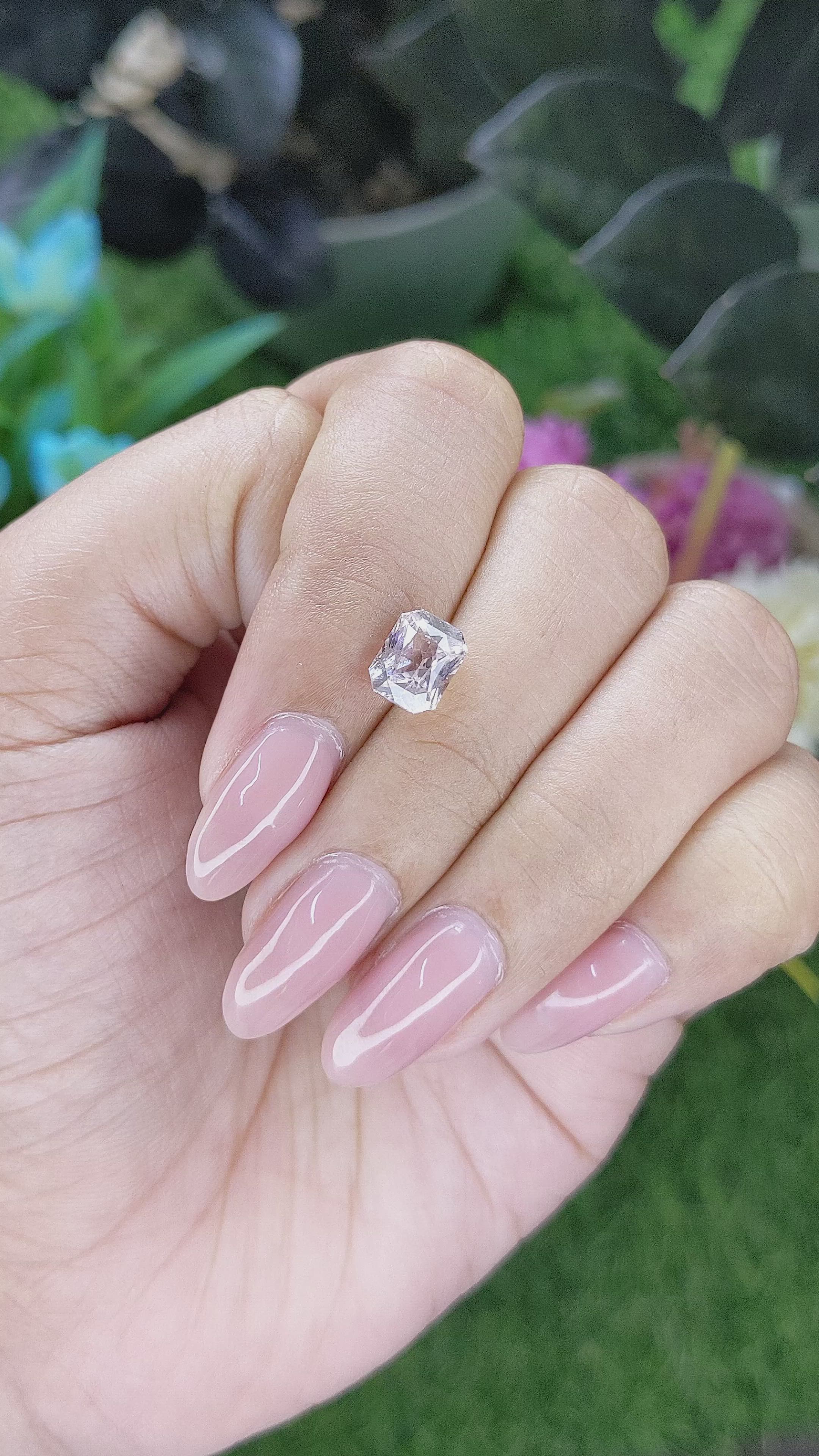 2.44 Ct. Peach Sapphire from Africa Size Video