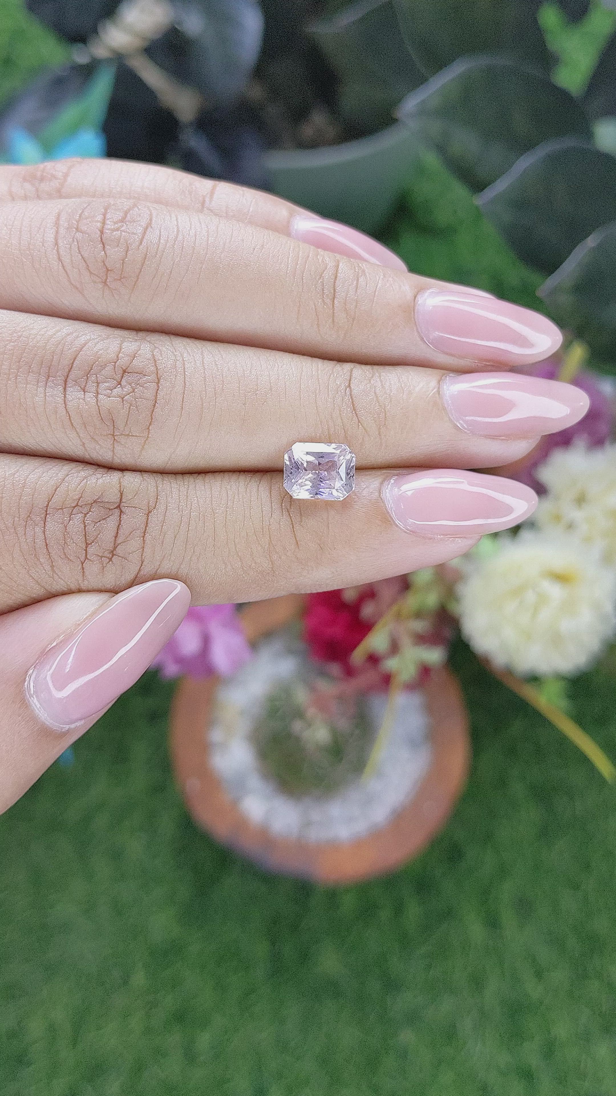 2.44 Ct. Peach Sapphire from Africa Size Video